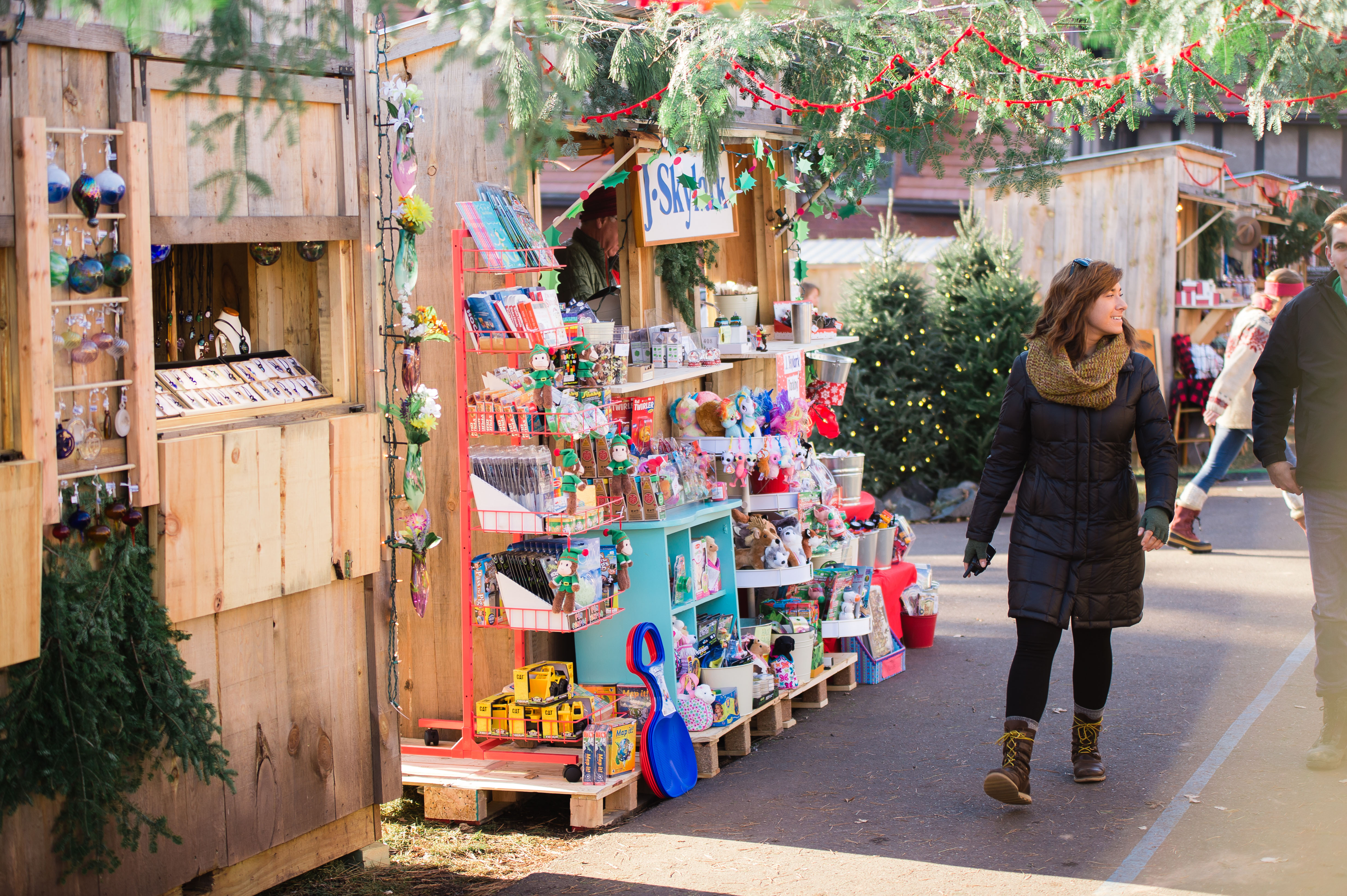 Woman shopping at Duluth Winter Village