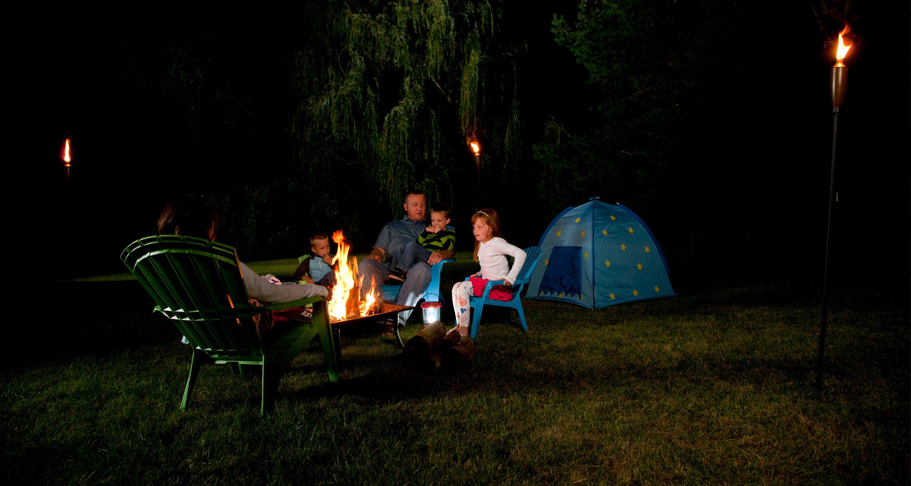 family camping at red river state recreation area