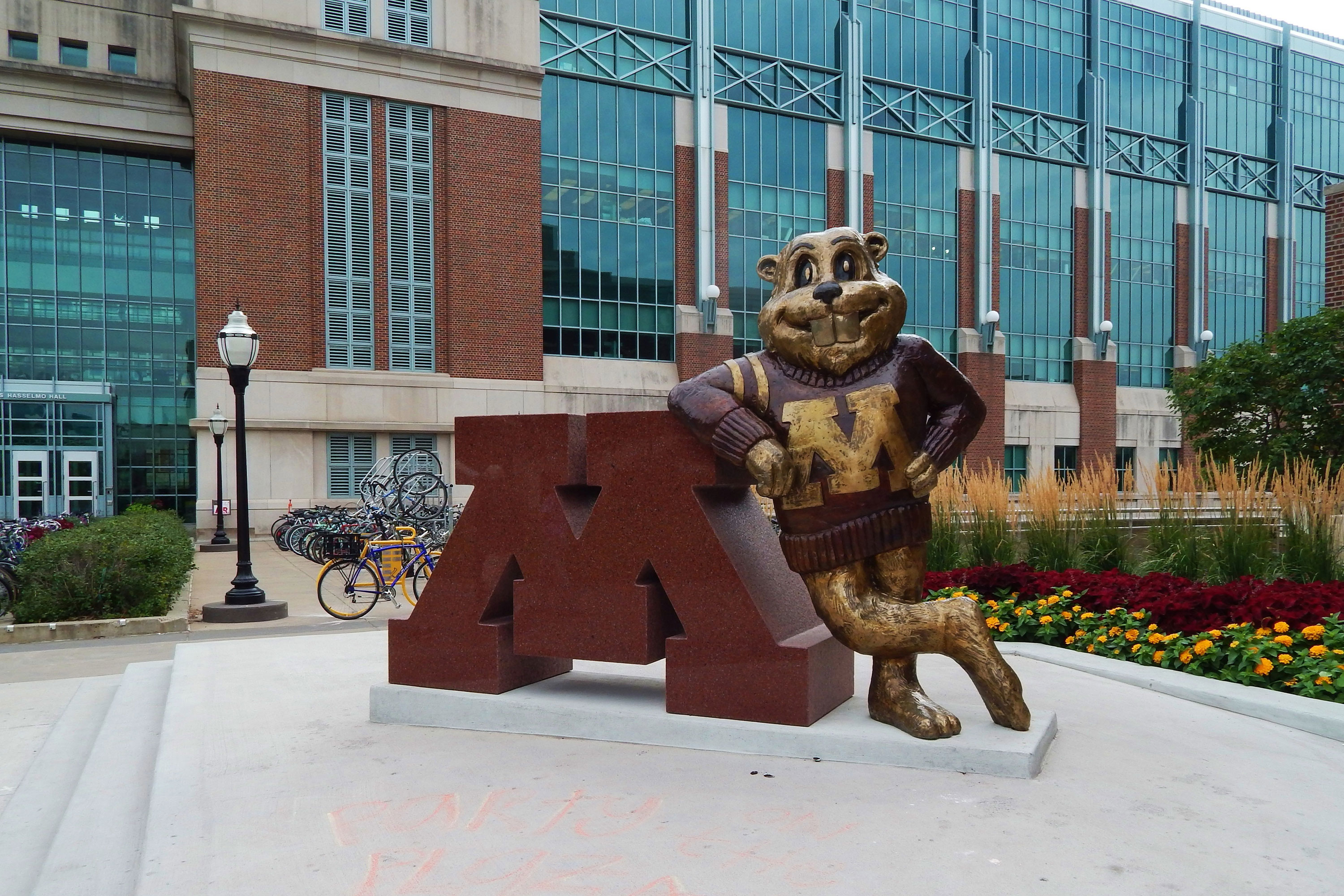 Goldy Gopher statue on campus at the University of Minnesota