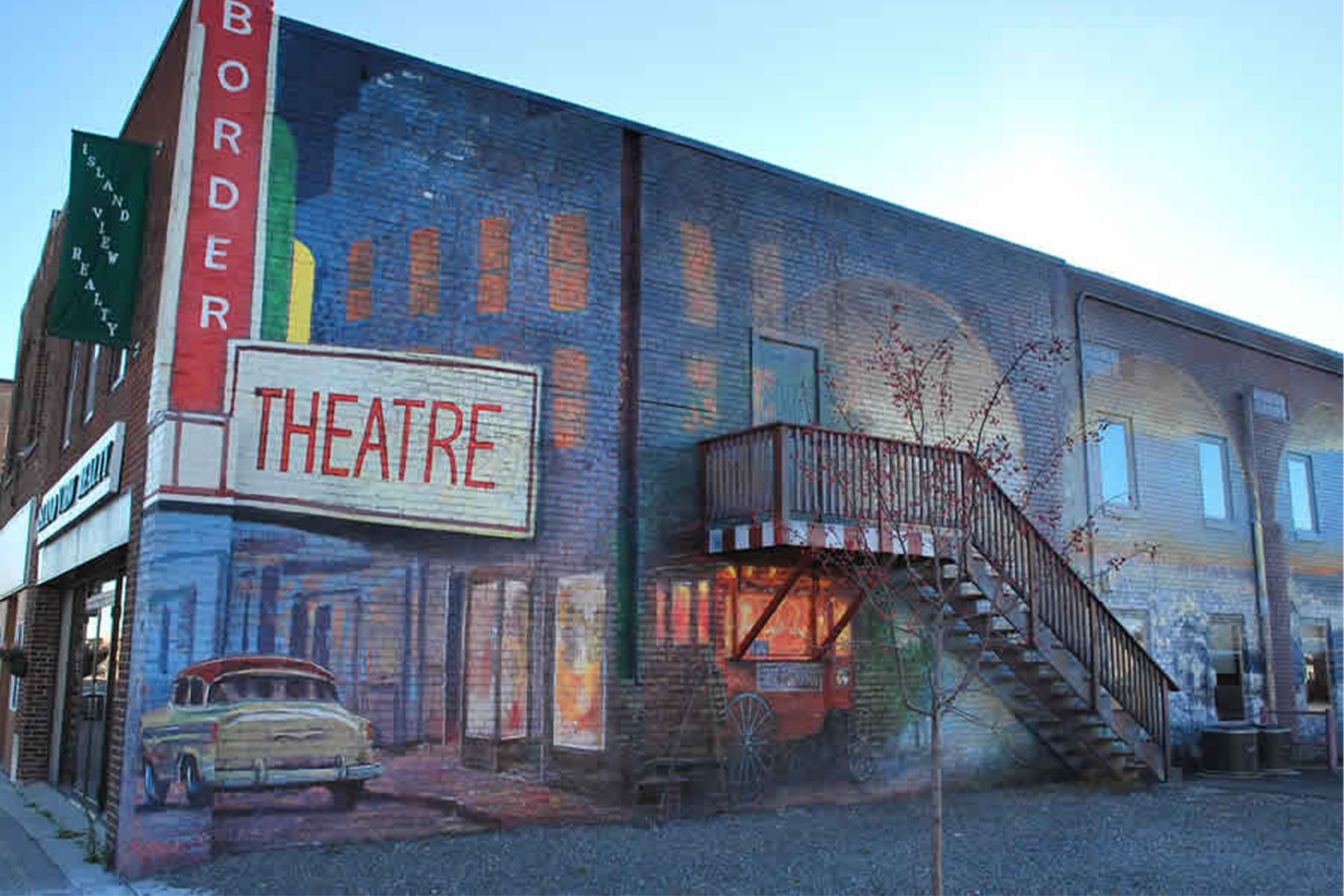 Border Theatre mural International Falls