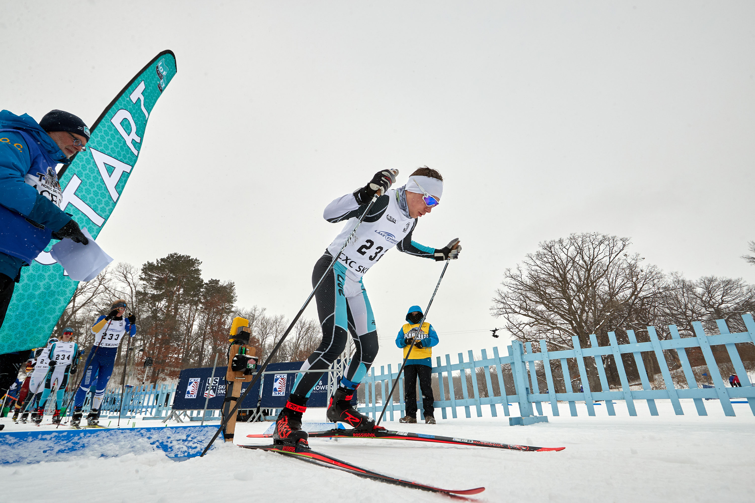 Cross country ski racer at Theo Wirth Park