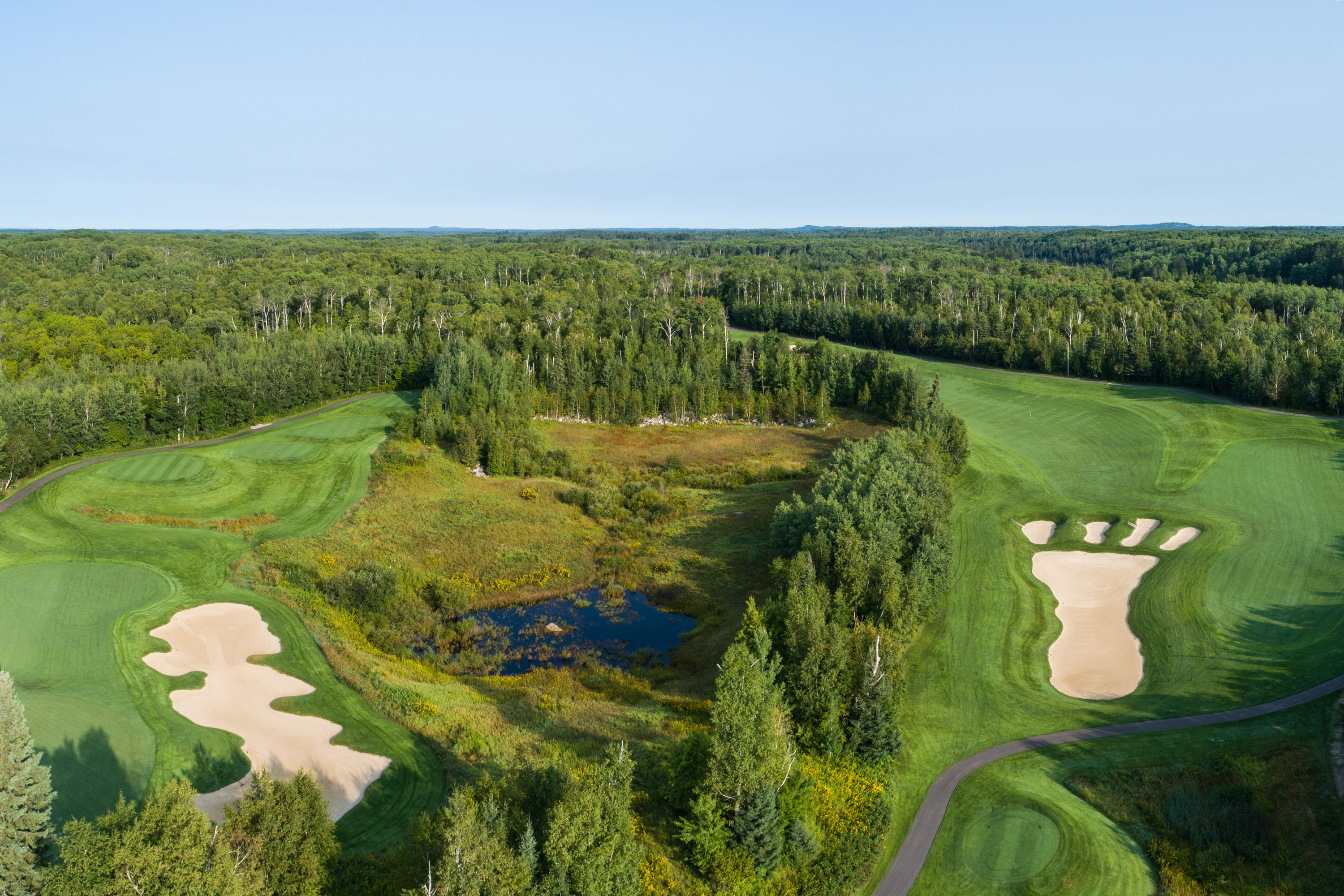 The &quot;giant's footprint&quot; fairway at Giants Ridge