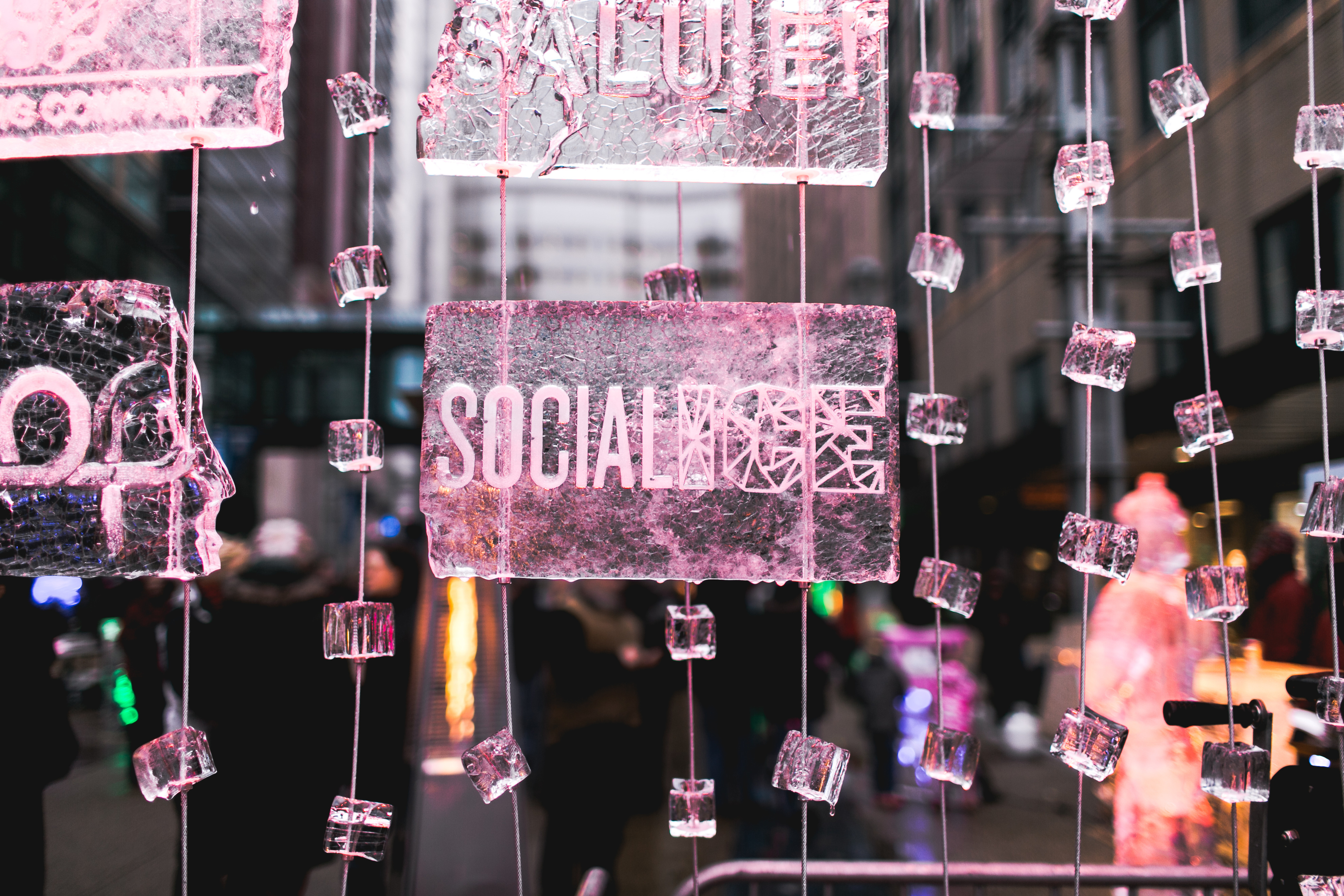 SocialICE ice sculpture