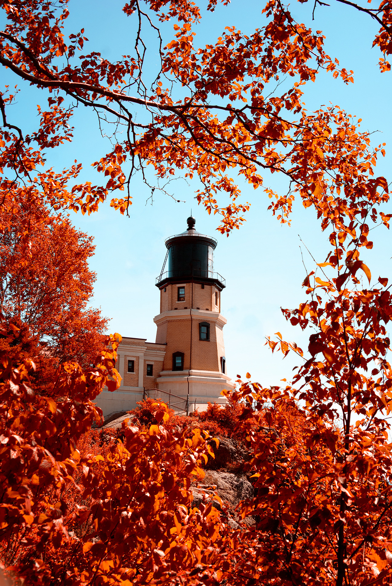 Split Rock Lighthouse in Fall