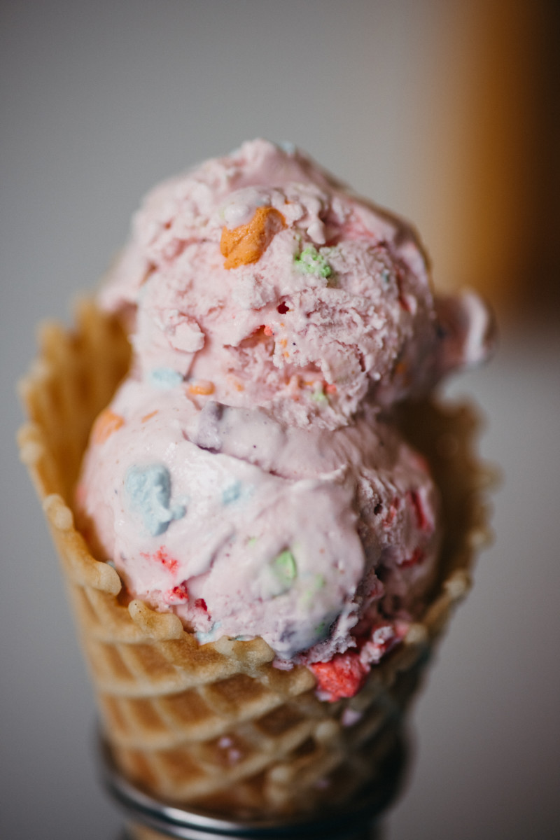 An ice cream cone at Love Creamery