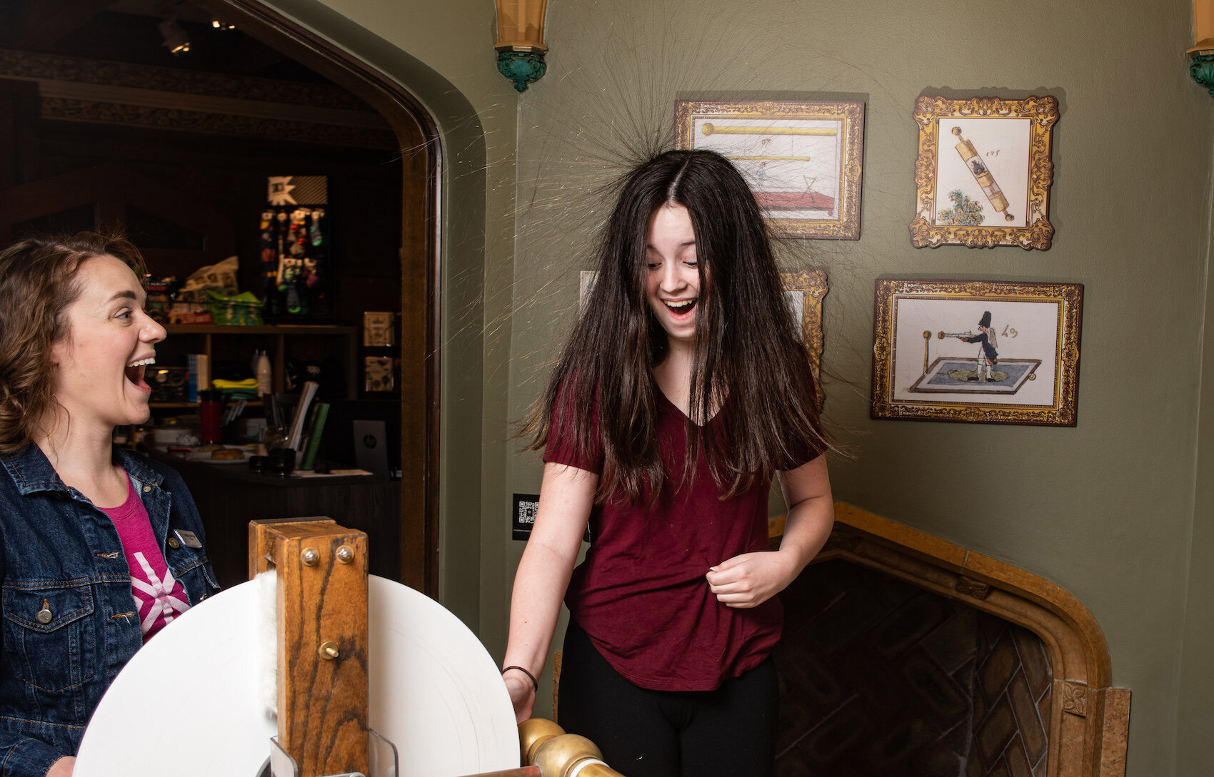 The static electricity exhibit at The Bakken Museum