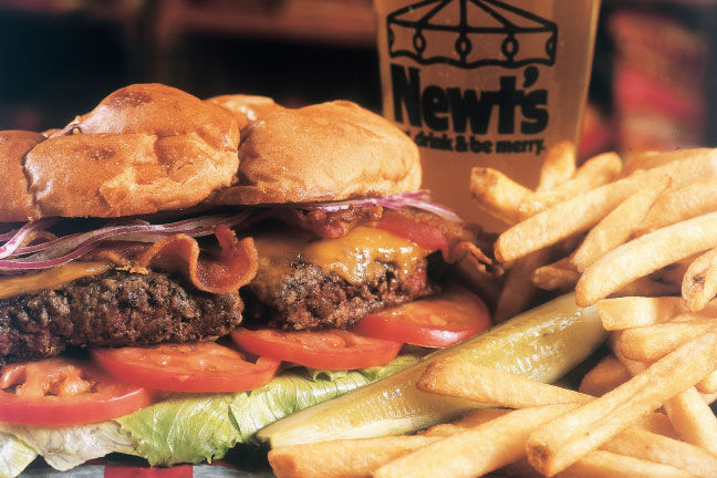 One of Newt's signature burgers