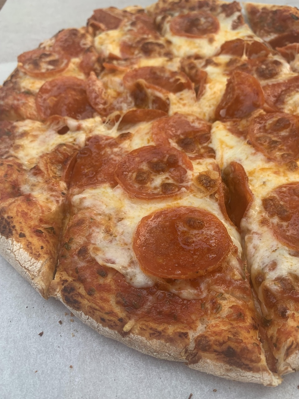 Pepperoni pizza from Sunrise Bakery