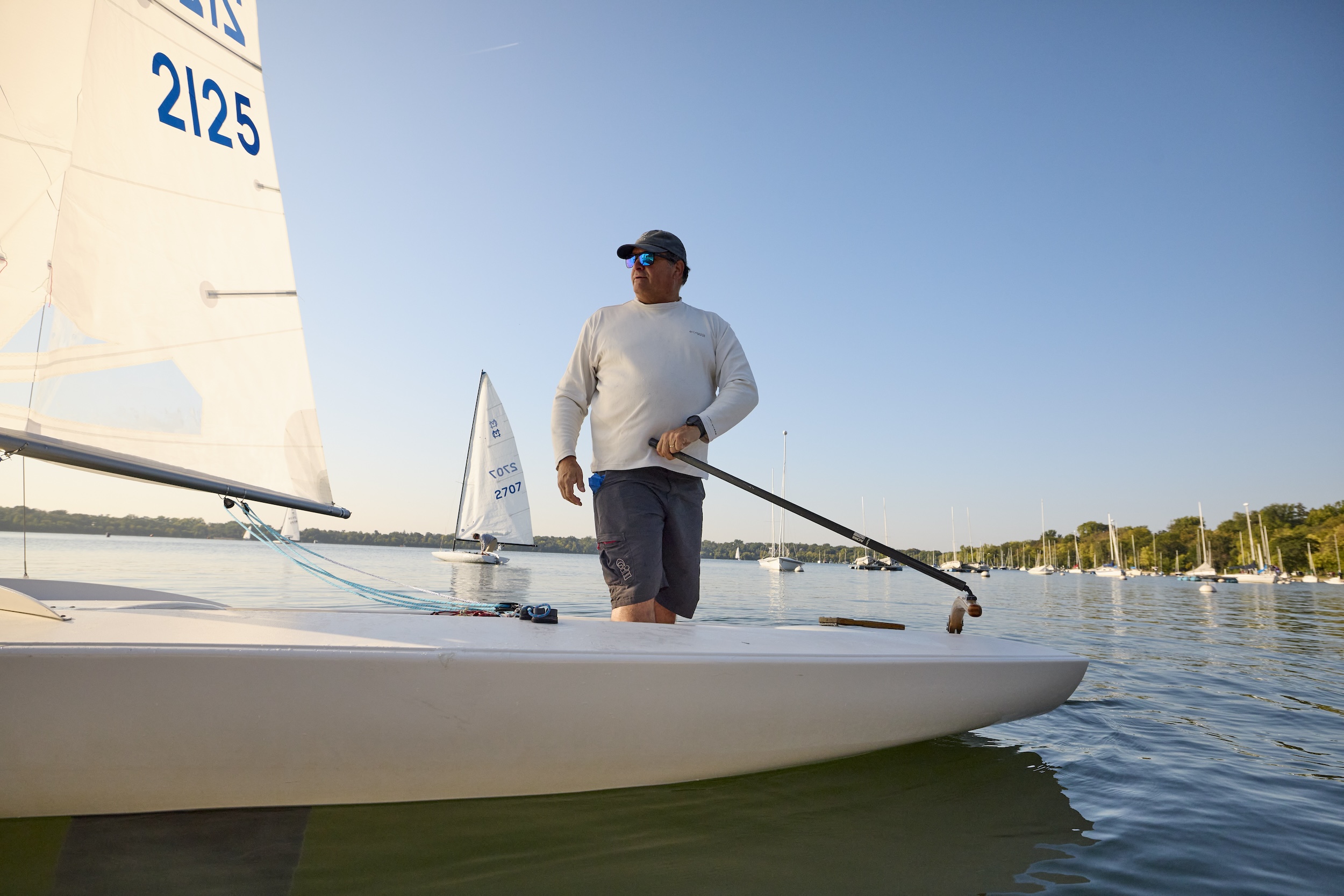 EMB - Jim of Cirrus Aircraft sailing on Lake Harriet