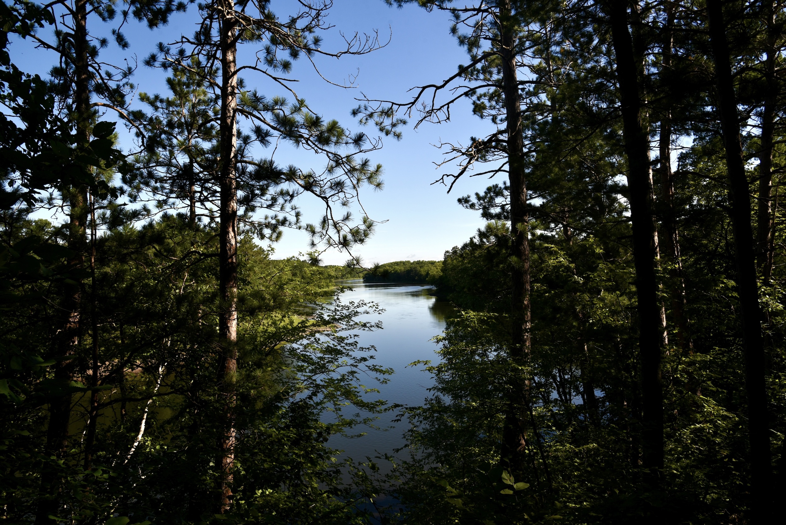 A lookout point at Crow Wing State Park
