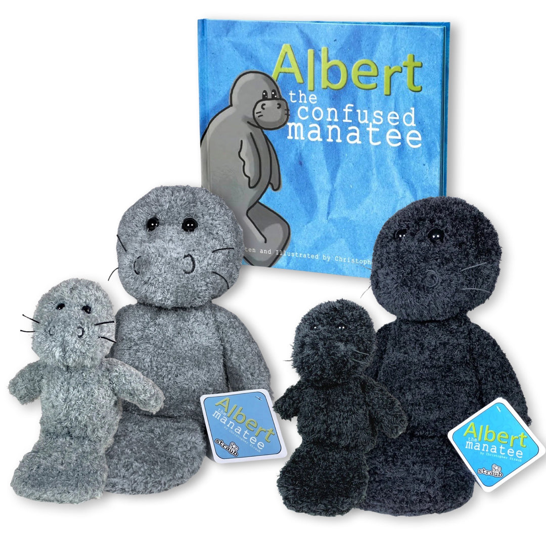 Christopher Straub's Albert the Confused Manatee book and plush toys