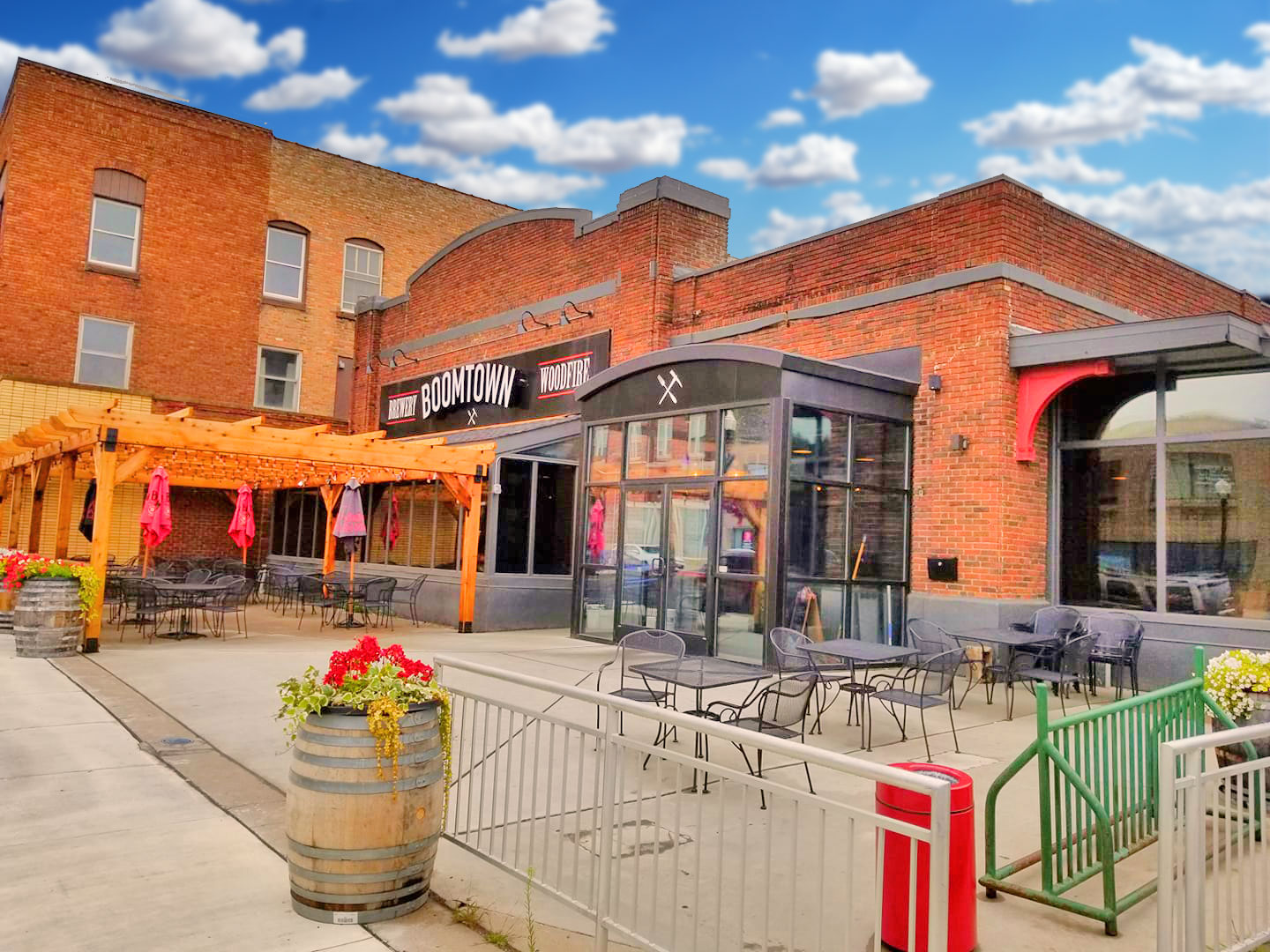BoomTown's patio in Hibbing