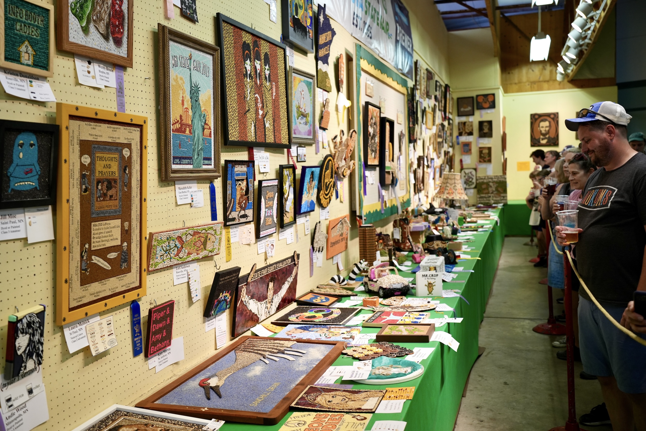 The crop art exhibit at the Minnesota State Fair's Agriculture Building
