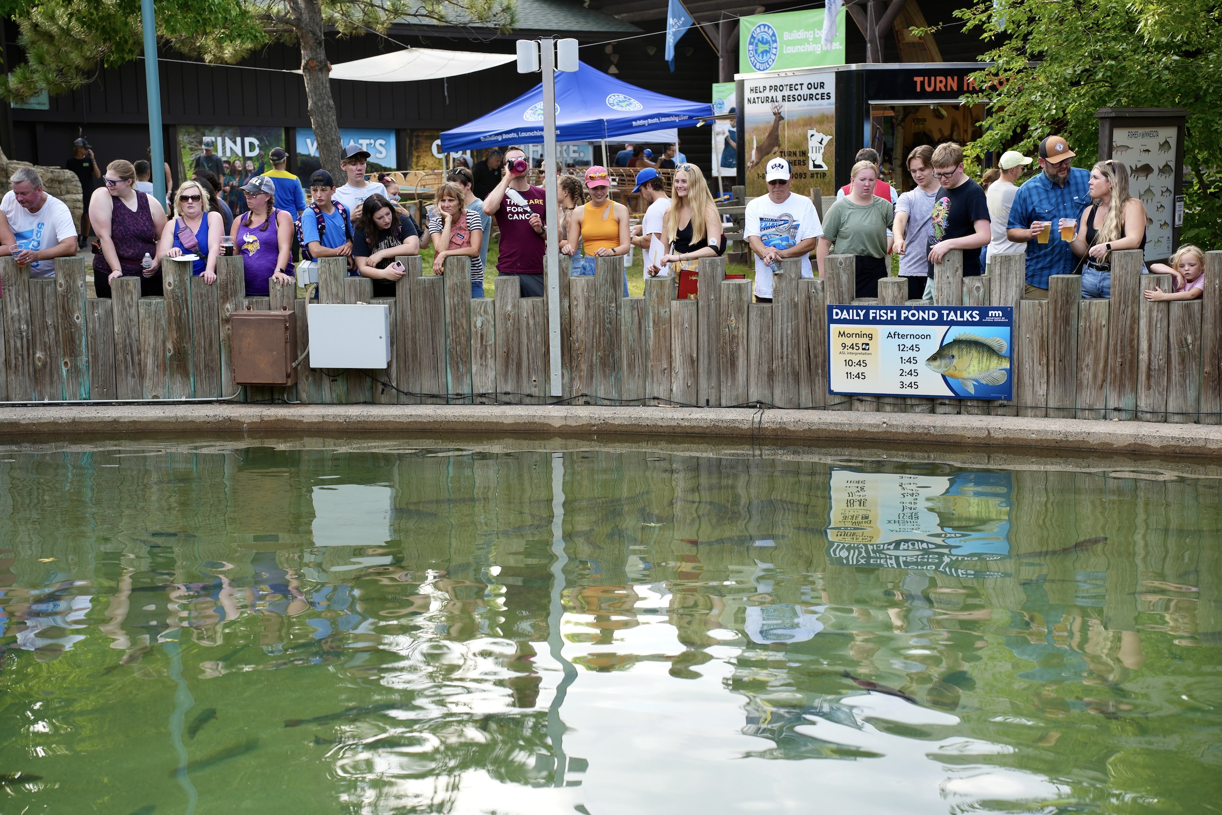 DNR Building fish pond at the Minnesota State Fair