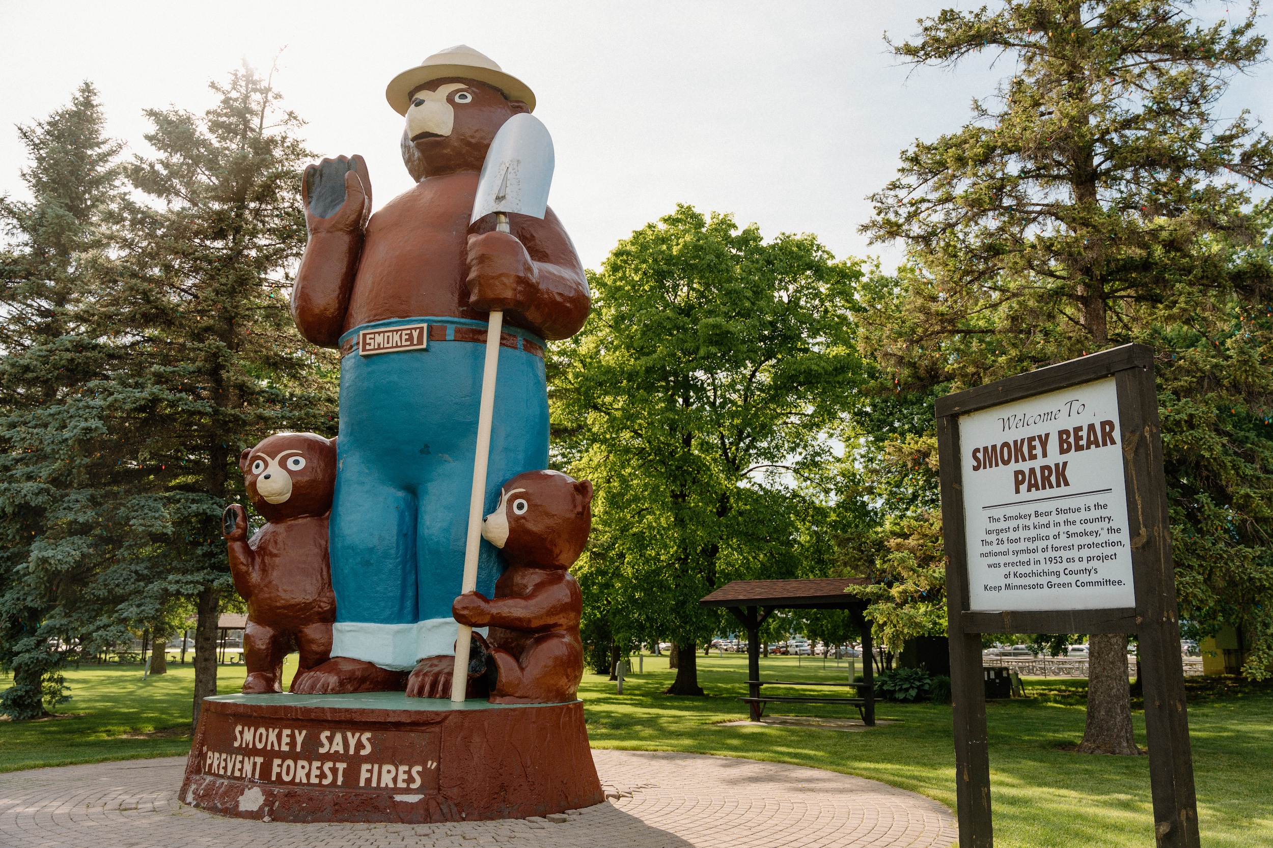 Smokey Bear statue in International Falls