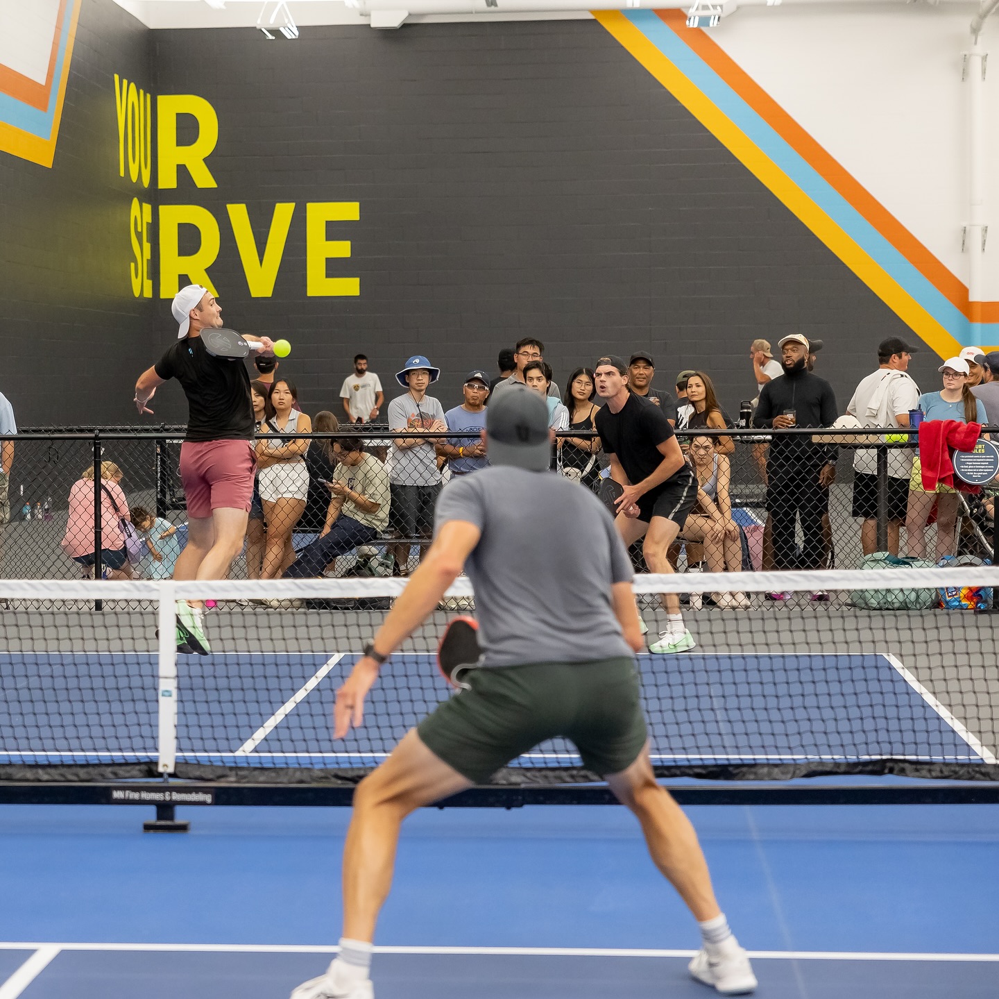 A pickleball tournament at Pints & Paddle