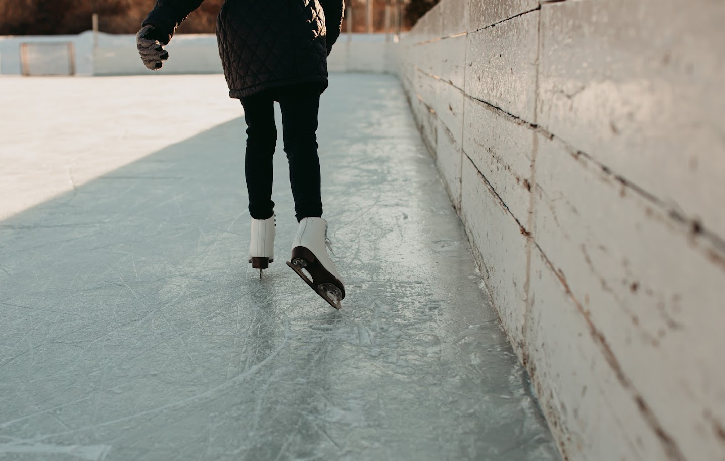 An ice skater at the Bold & Cold Winter Festival in Owatonna