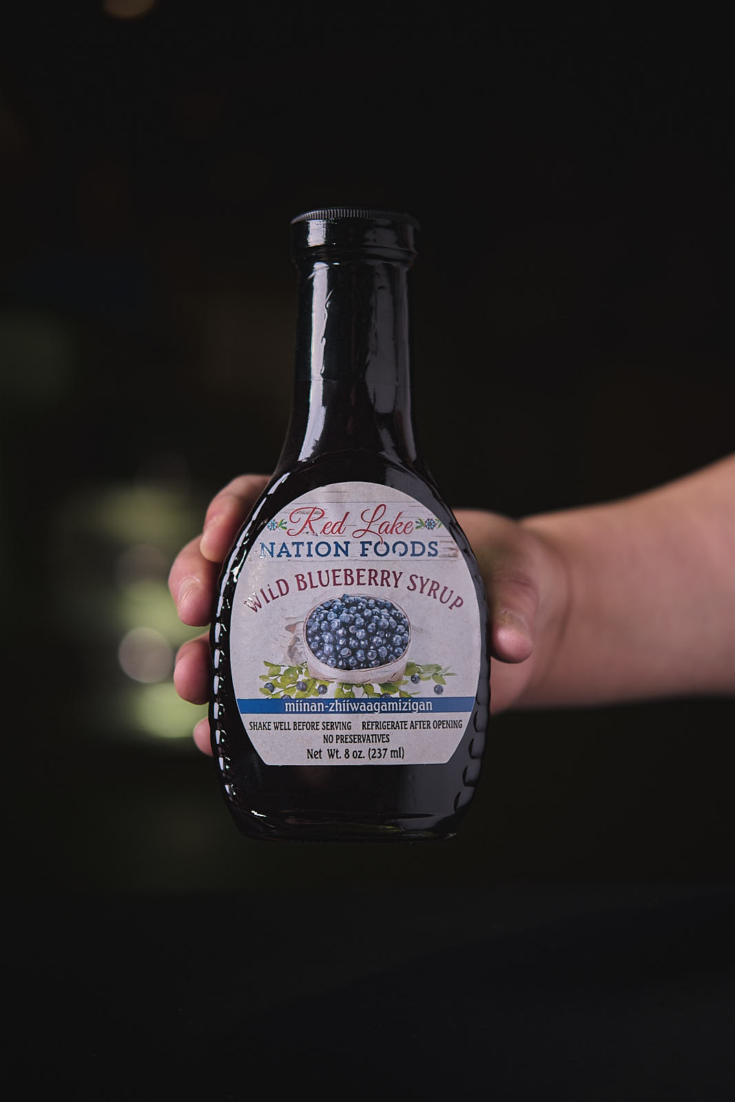 Wild blueberry syrup from Red Lake Nation Foods