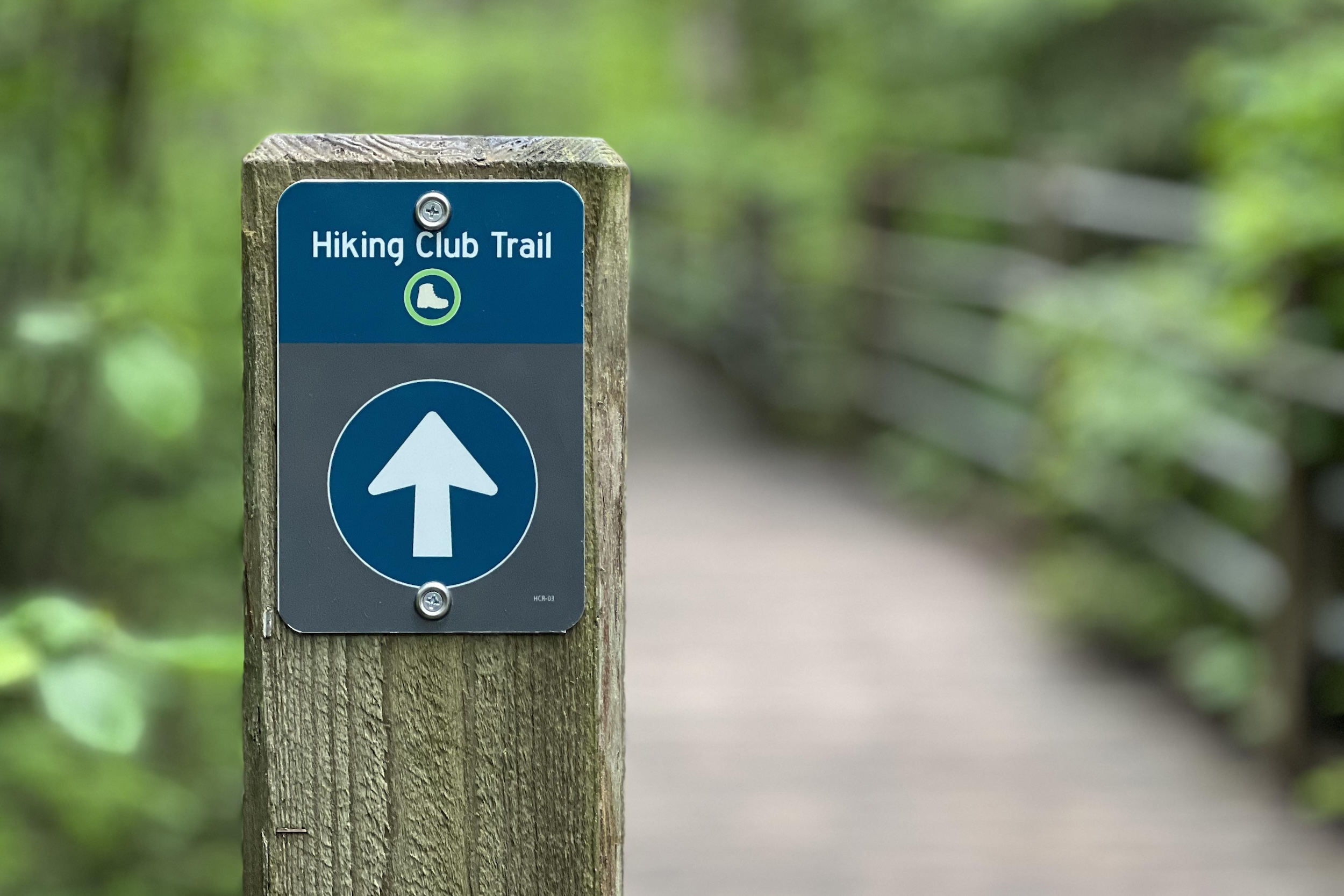 Hiking Club Trail sign