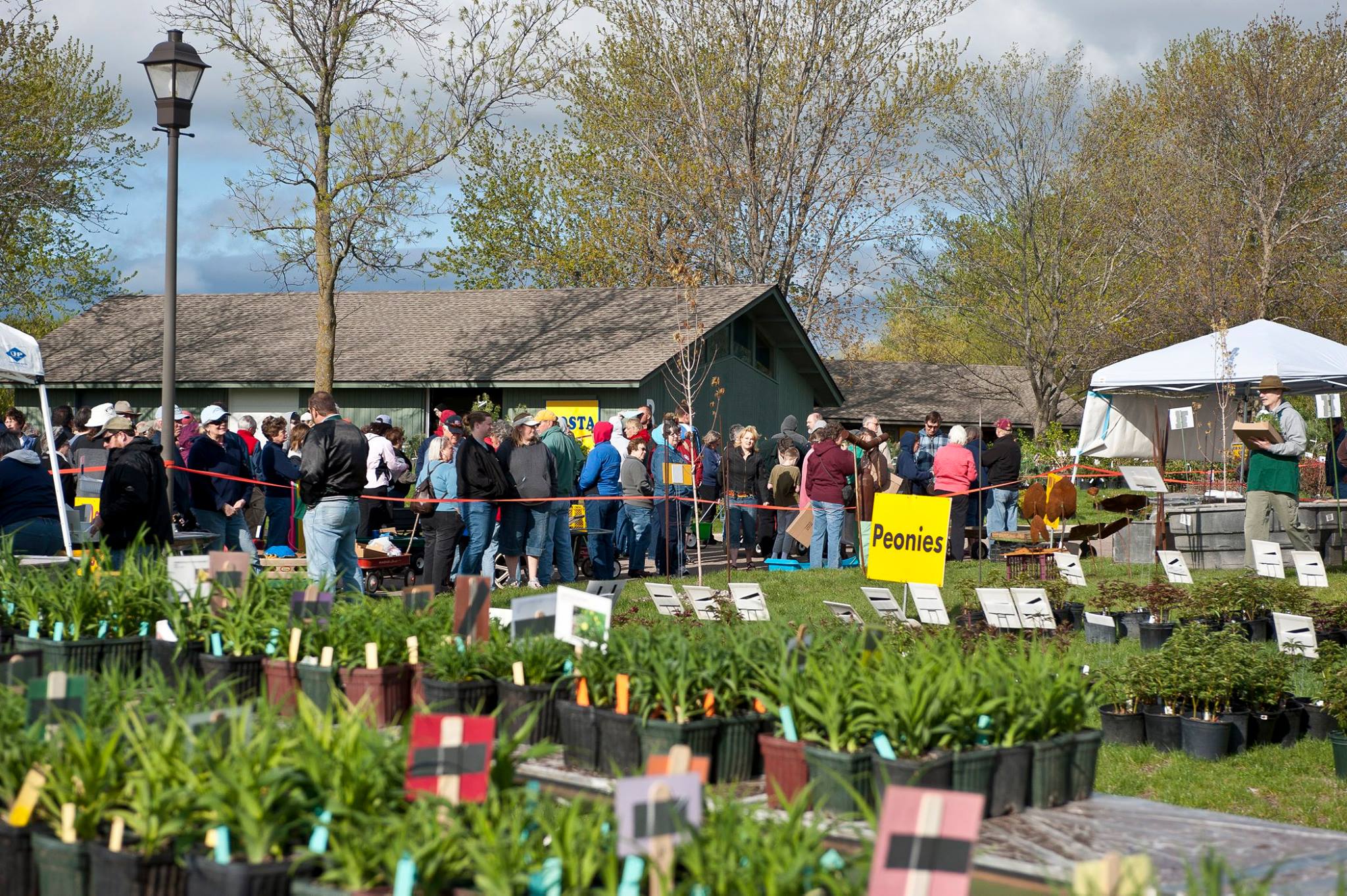 A plant sale at Minnesota Landscape Arboretum
