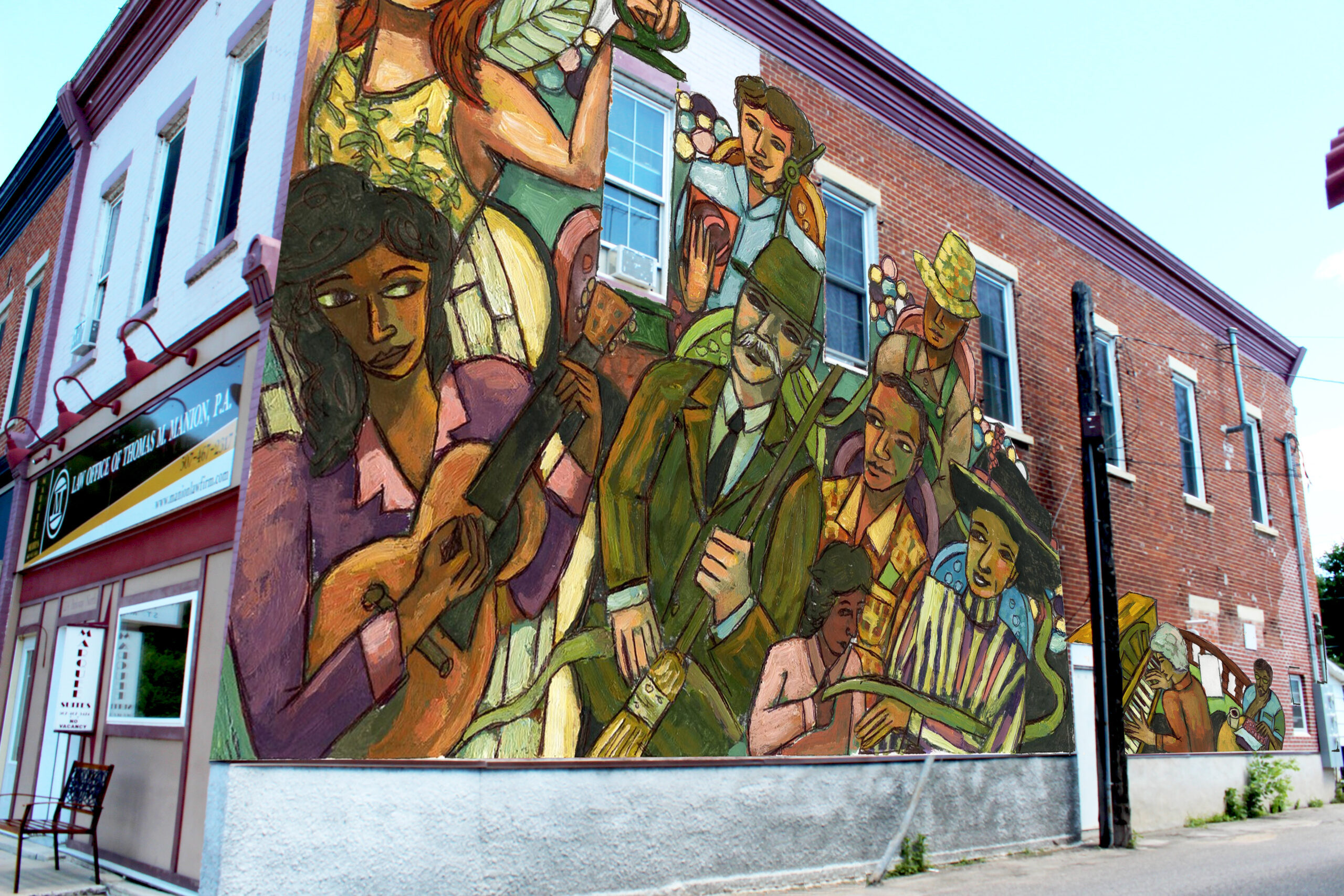 The Theatre District mural in Lanesboro