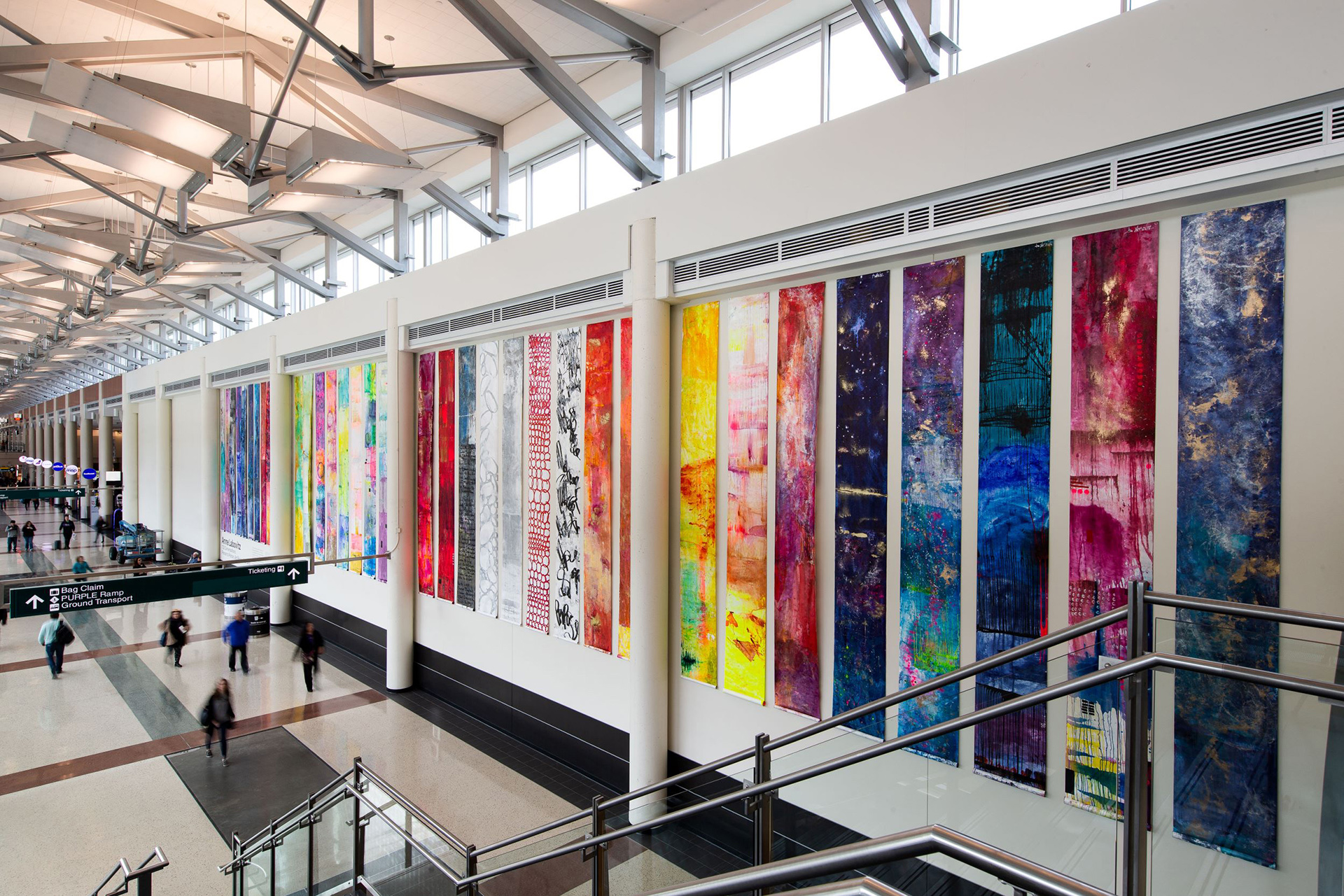 Anne Labovitz's &quot;122 Conversations: Person to Person, Art Beyond Border&quot; installation at MSP Airport