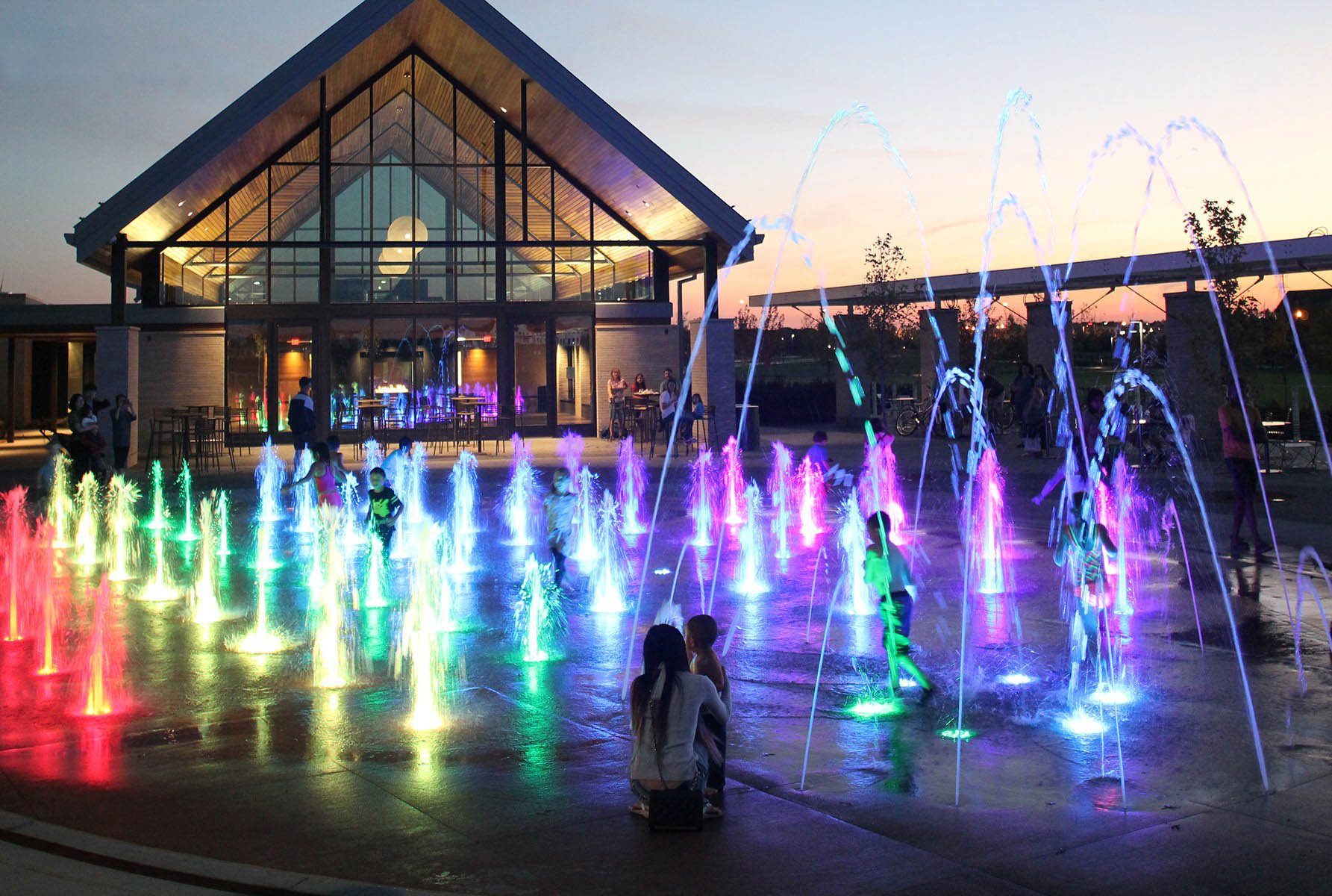 Central Park splash pad in Maple Grove