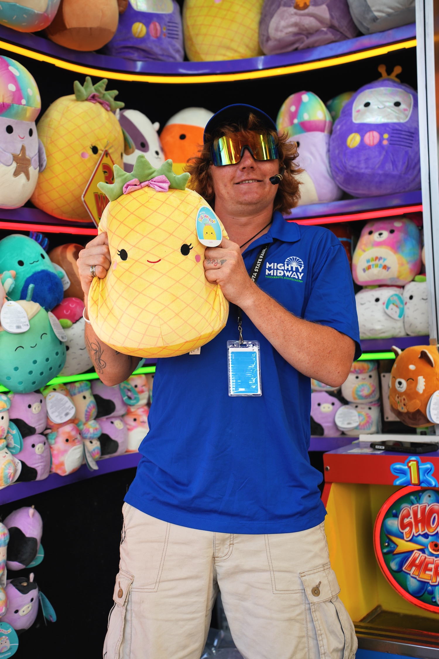 A Midway worker at the Minnesota State Fair