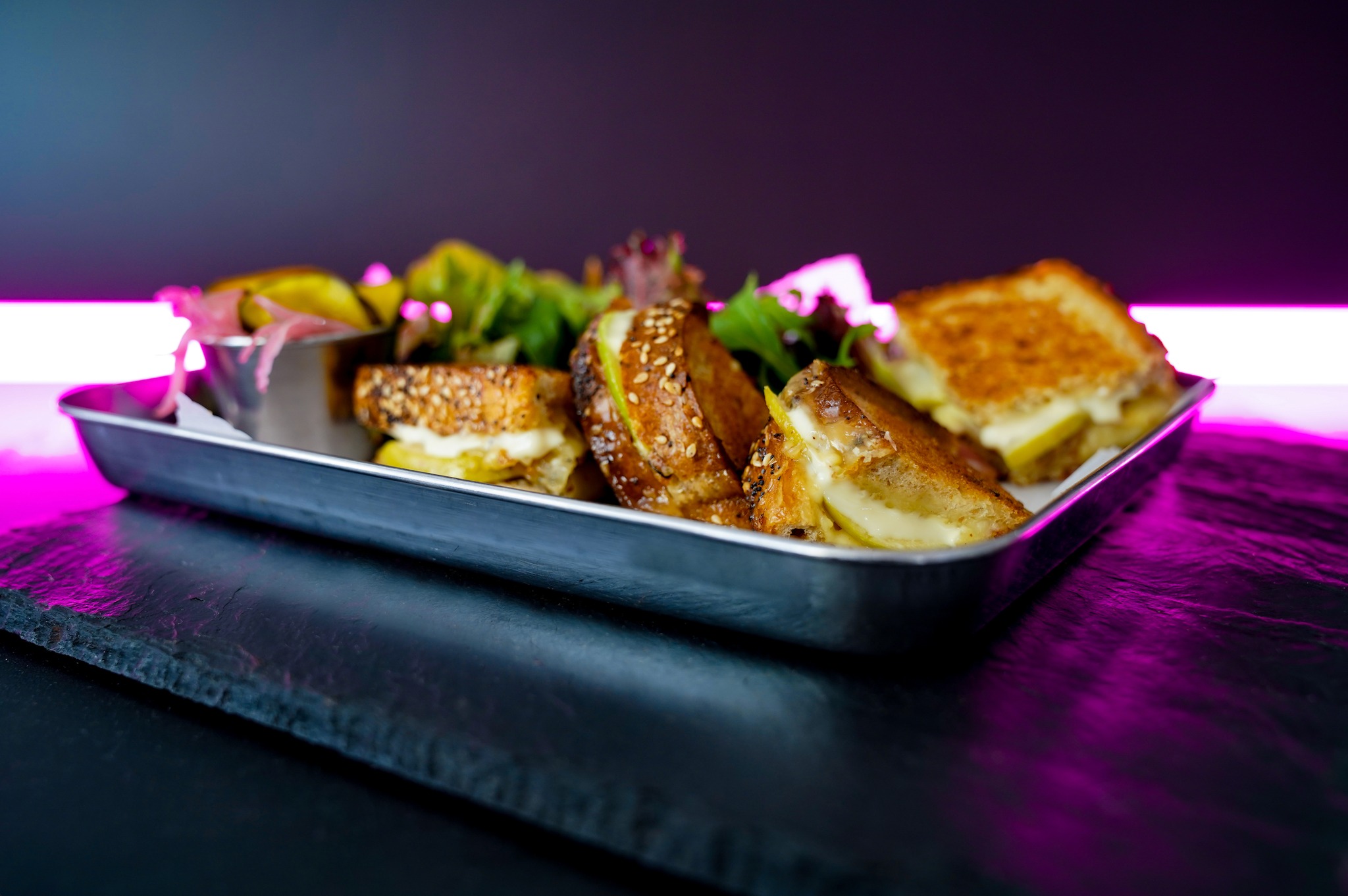 Apple brie grilled cheese at All Square