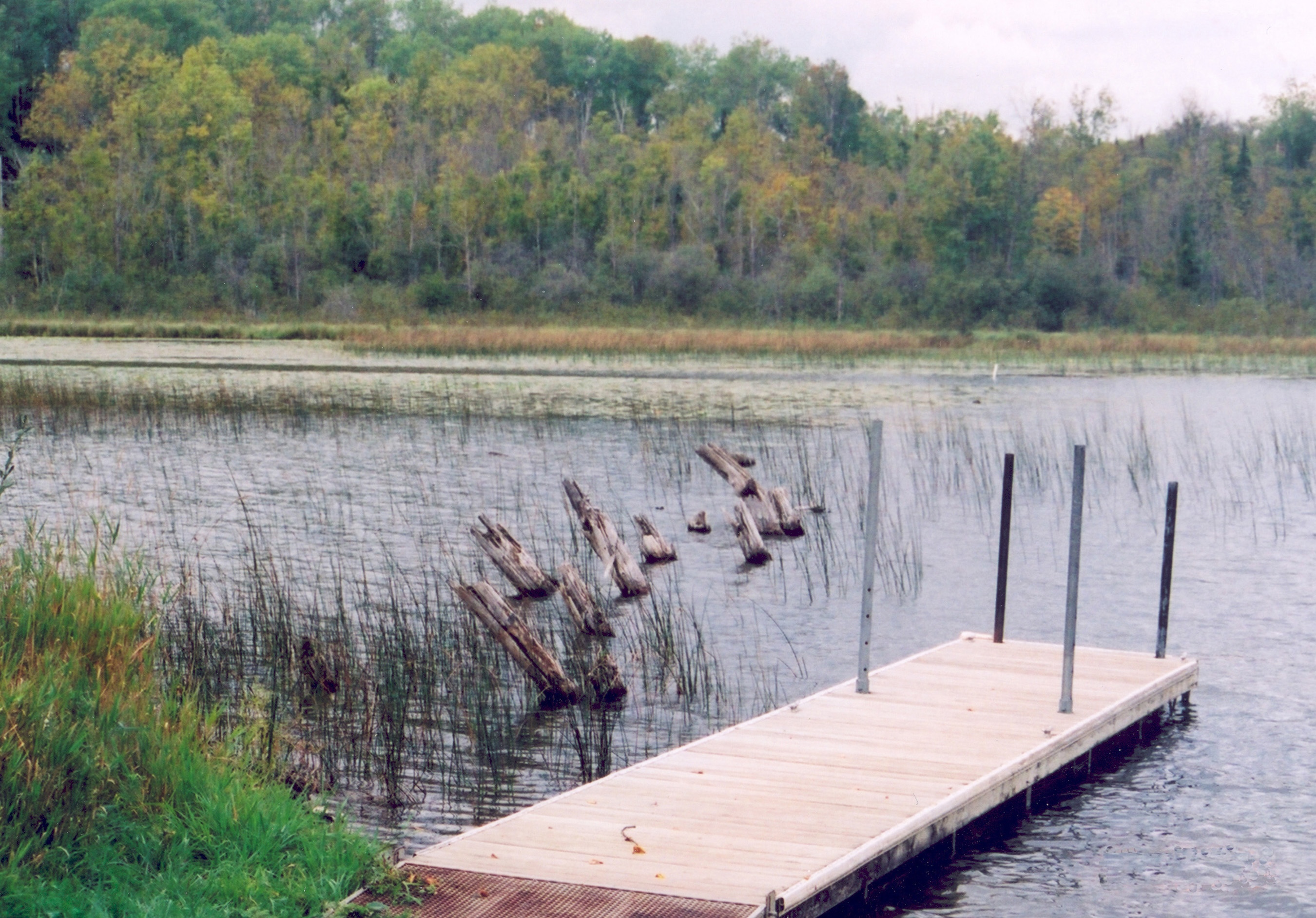A dock on the Edge of the Wilderness Scenic Byway