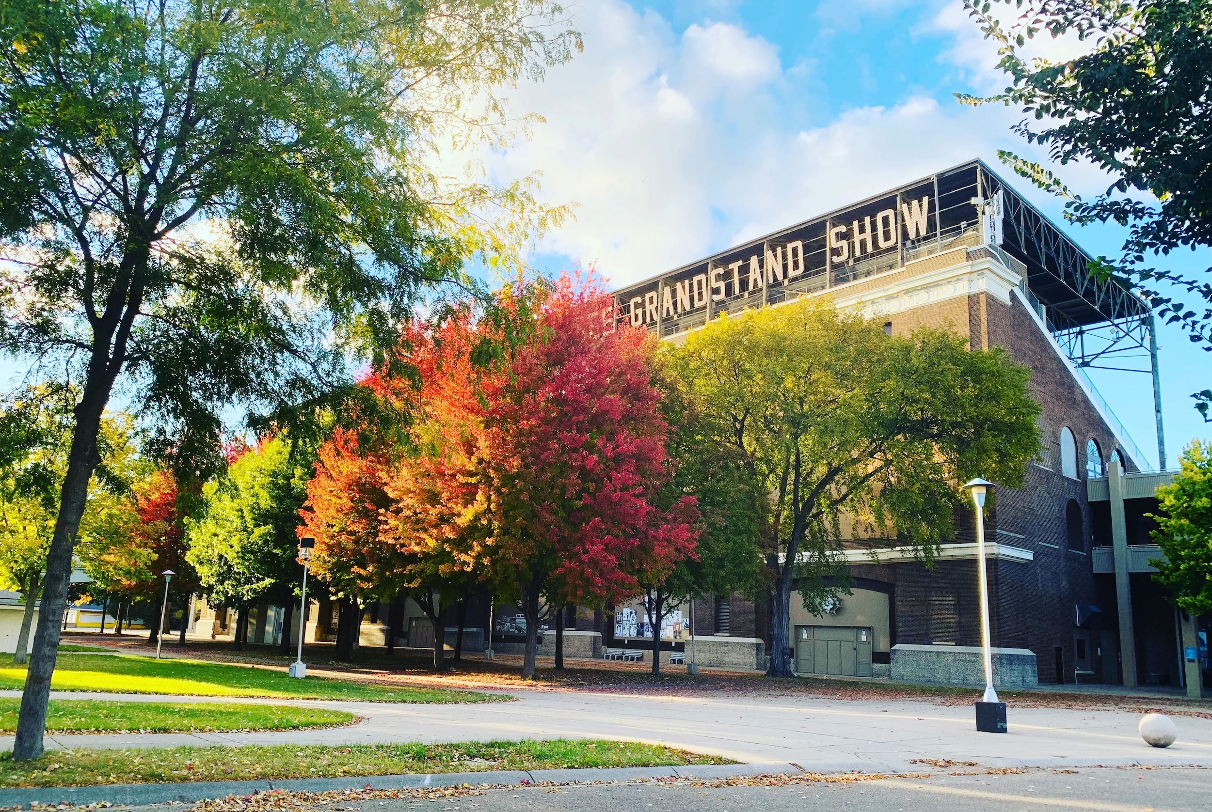 Minnesota State Fairgrounds' Grandstand during the fall