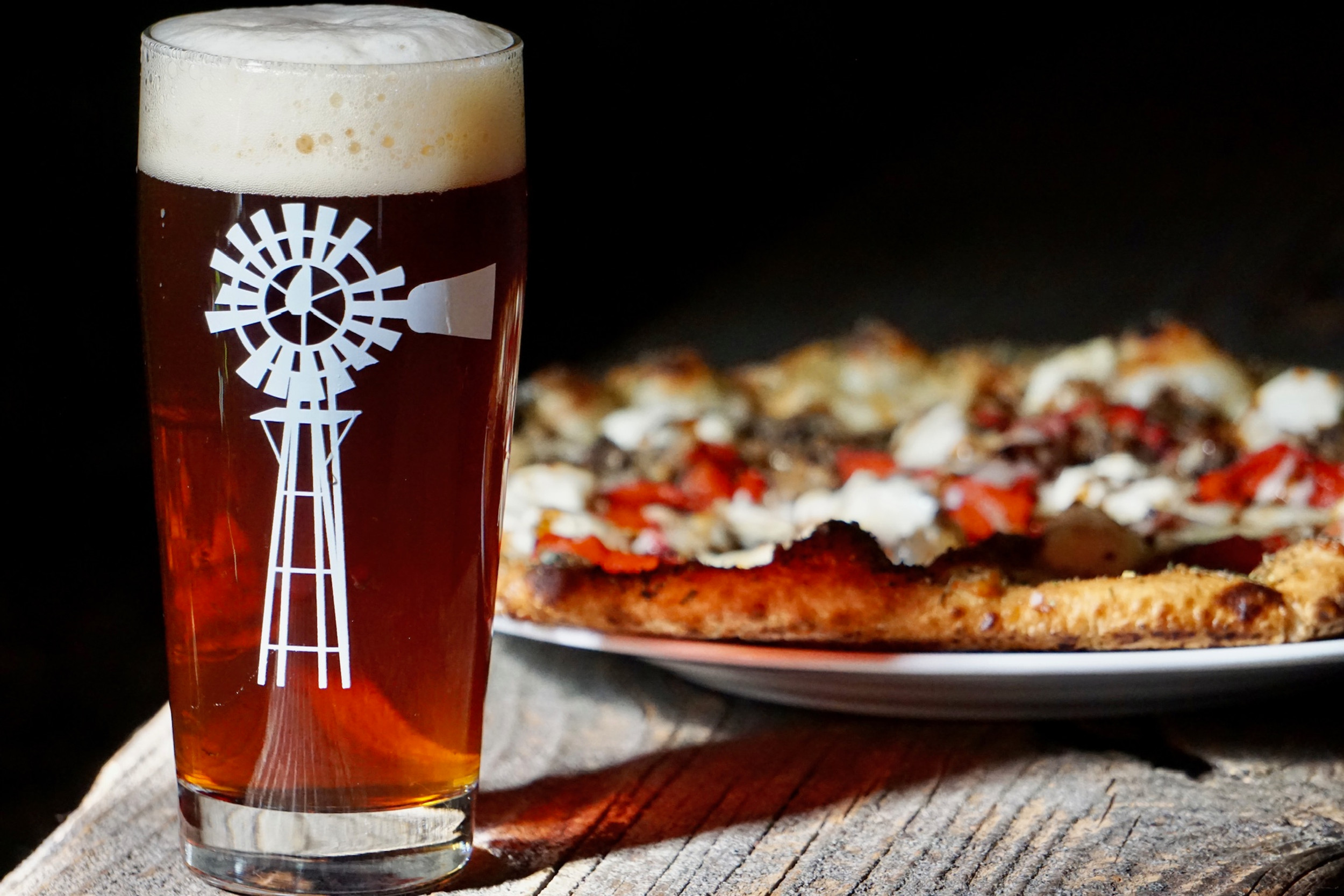 Pizza and a pint at Forager Brewery