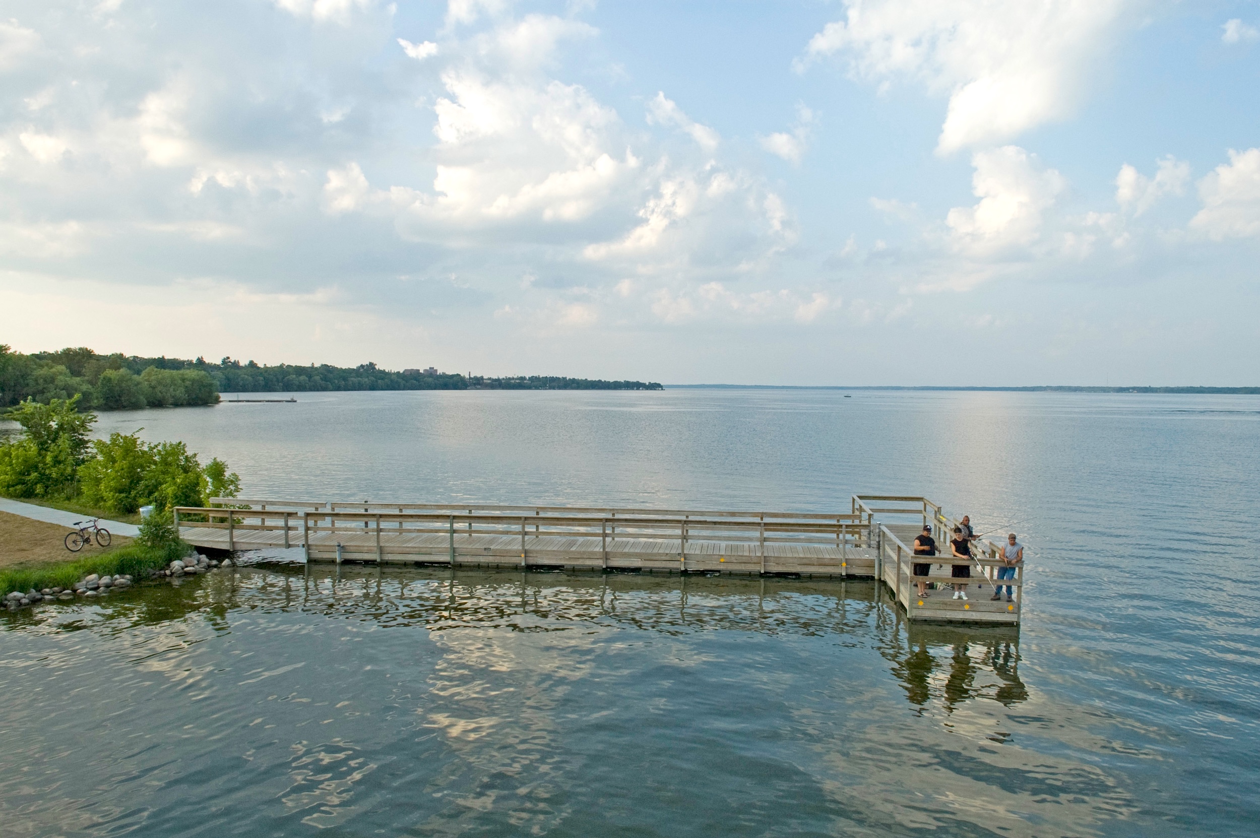 A fishing pier on Lake Bemidji