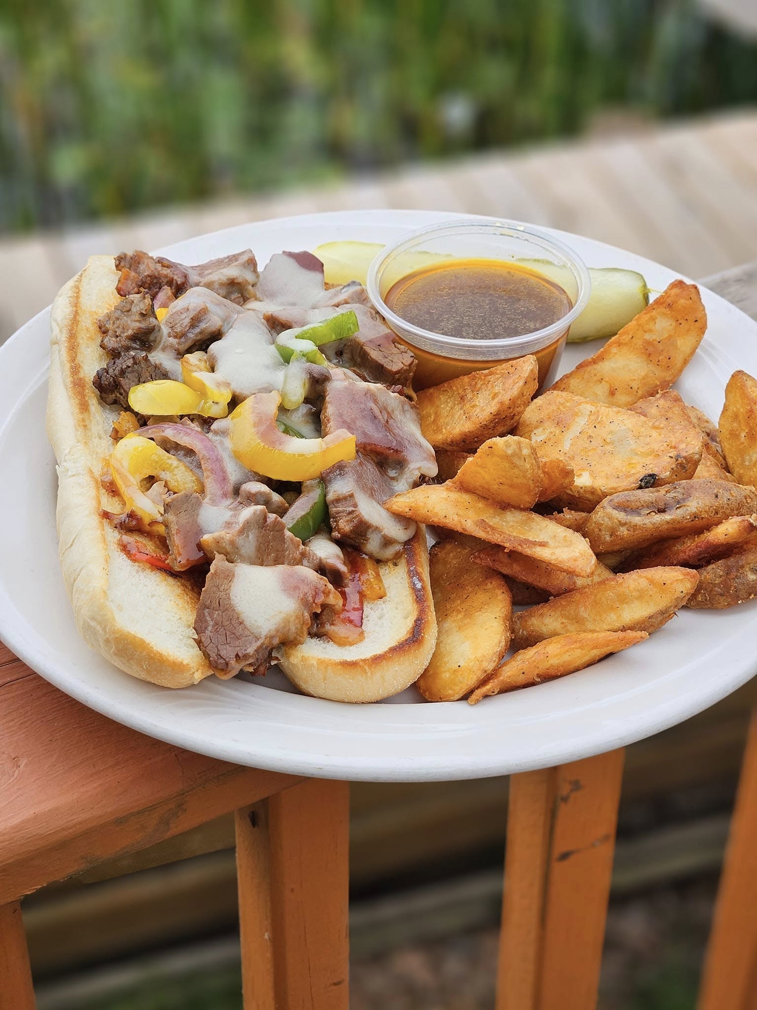 The Brisket Philly sandwich at Iron Fire Bar &amp; Grille