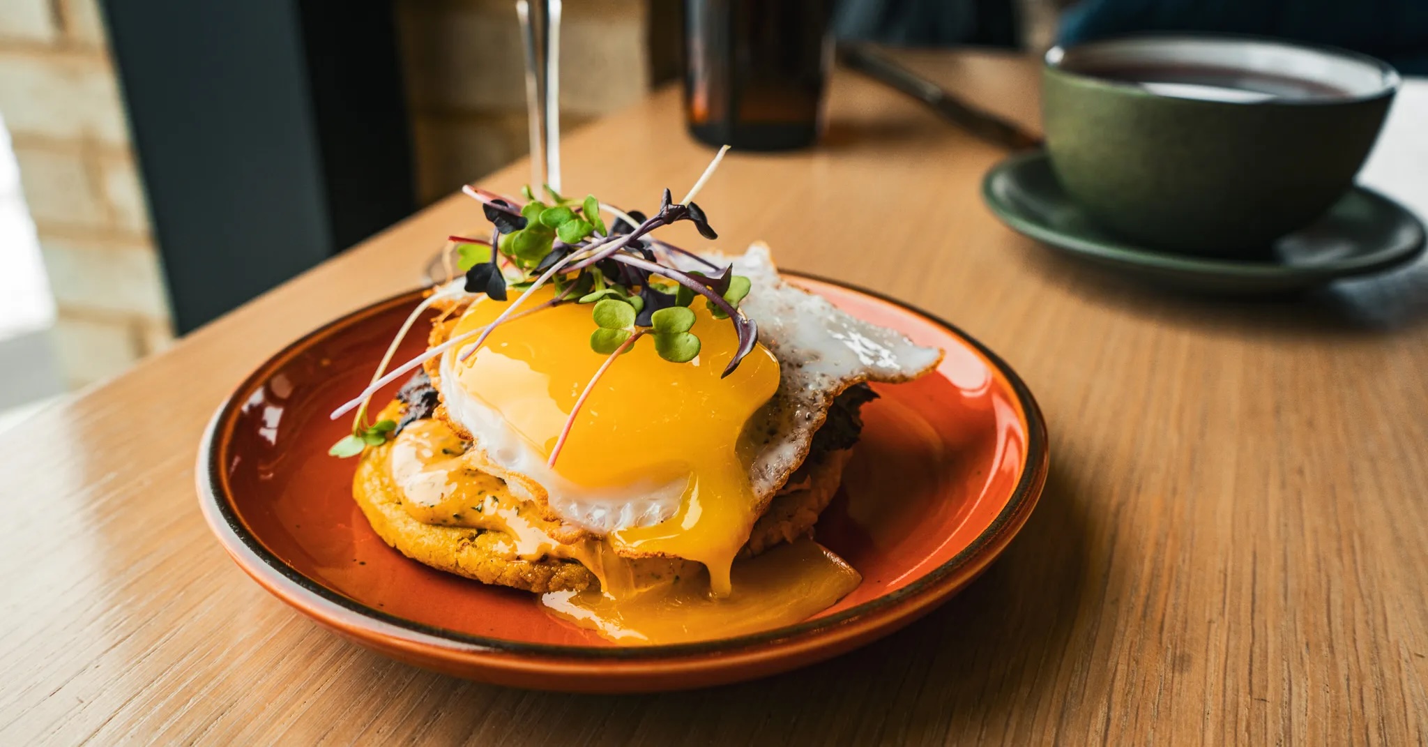 Owamni's duck egg-driven Benedict