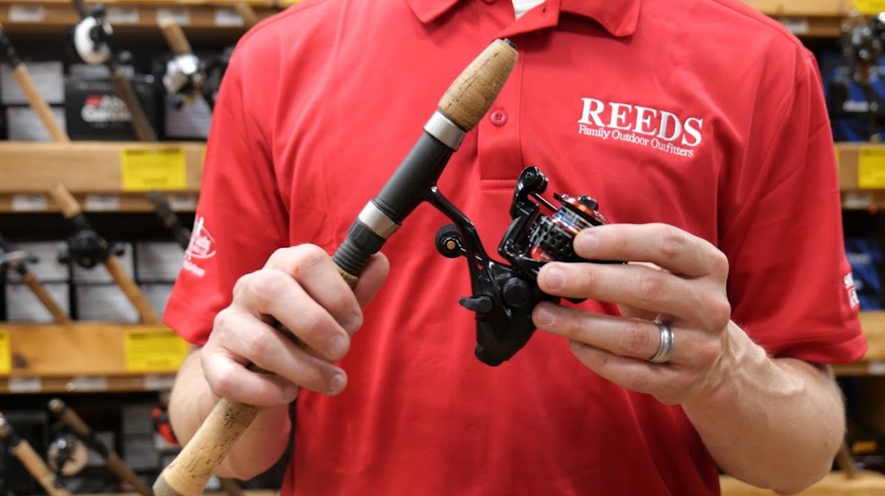 Shopping for fishing gear at Reeds Family Outdoor Outfitters
