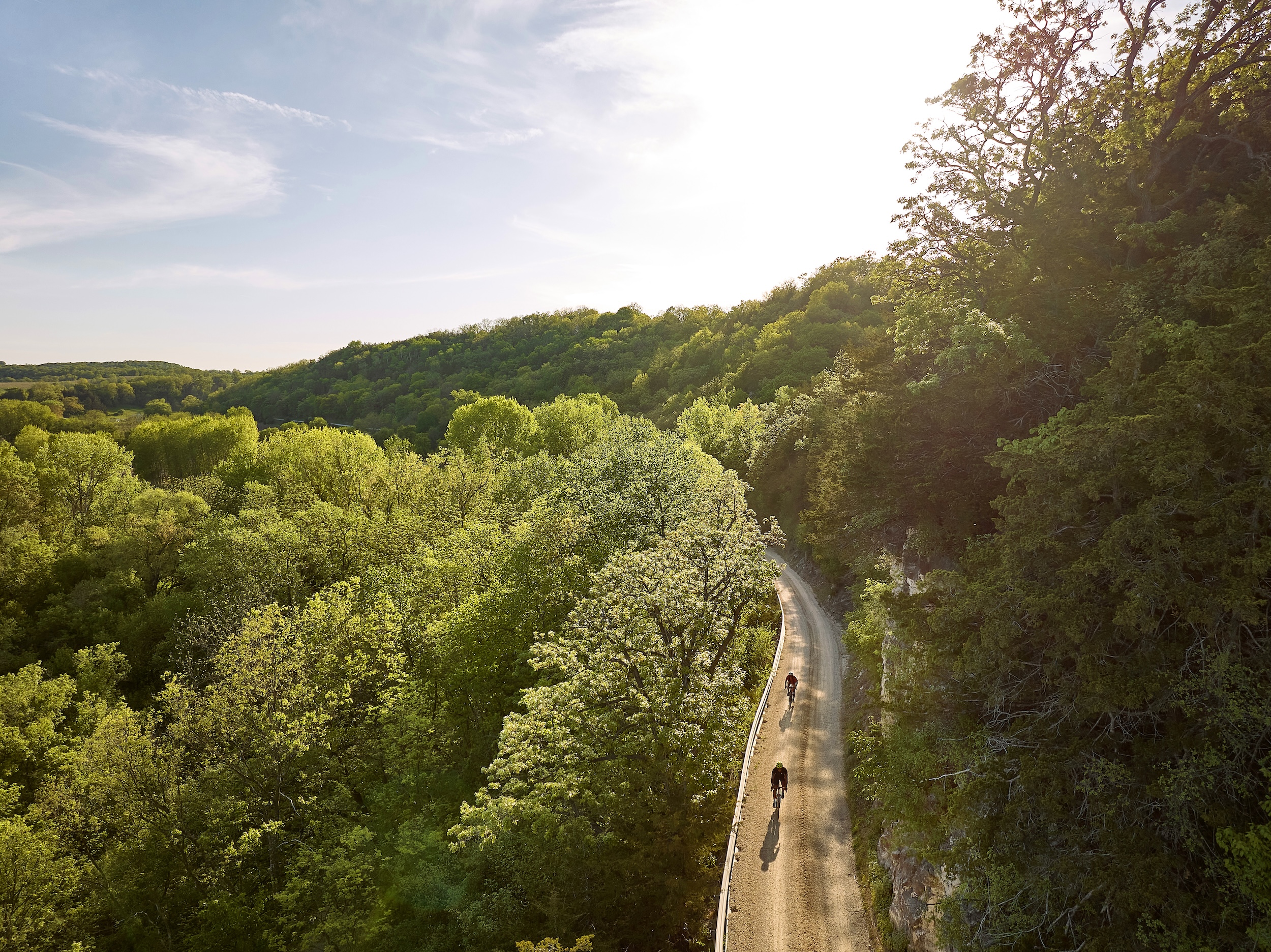 Biking along the Root River State Bike Trail, Lanesboro