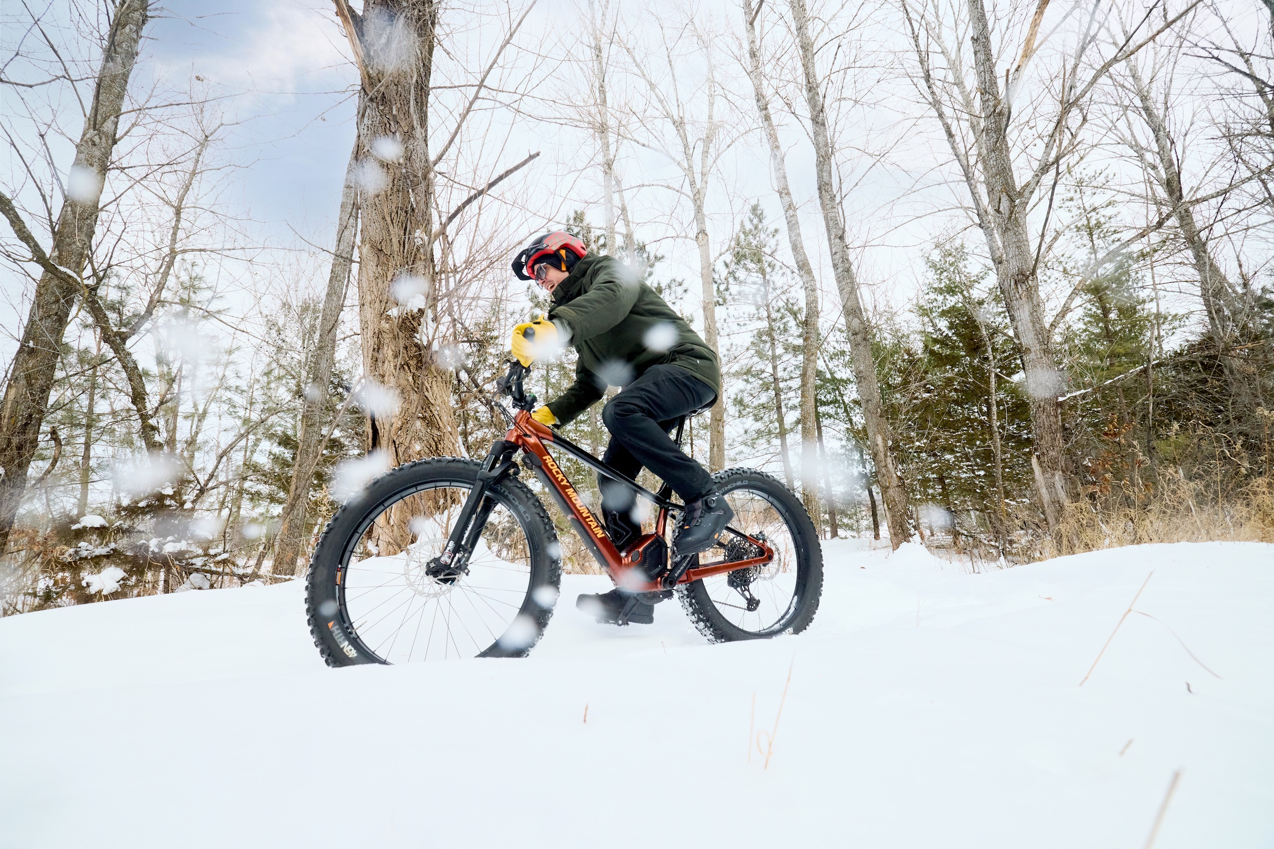 Fat biking during the winter at Cuyuna Country State Recreation Area