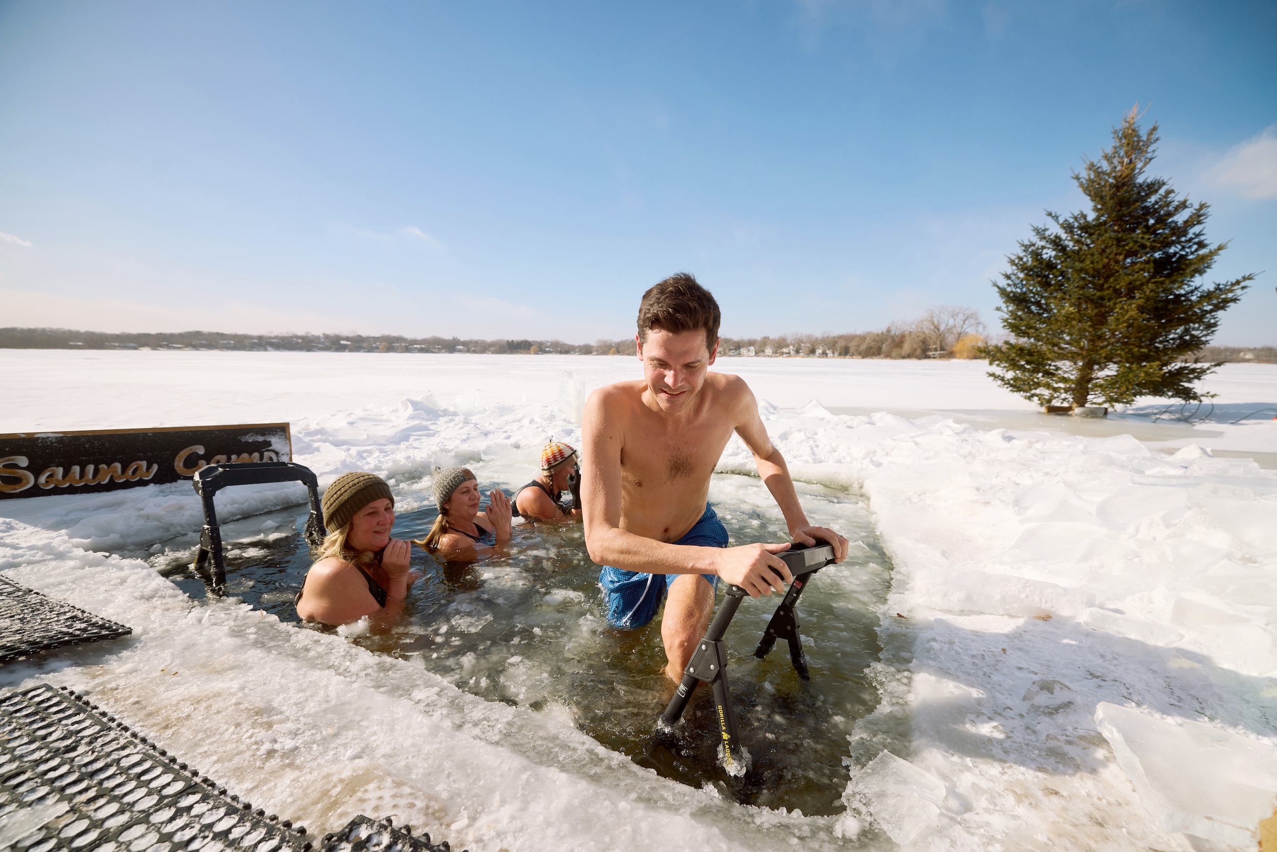 The cold plunge at Sauna Camp