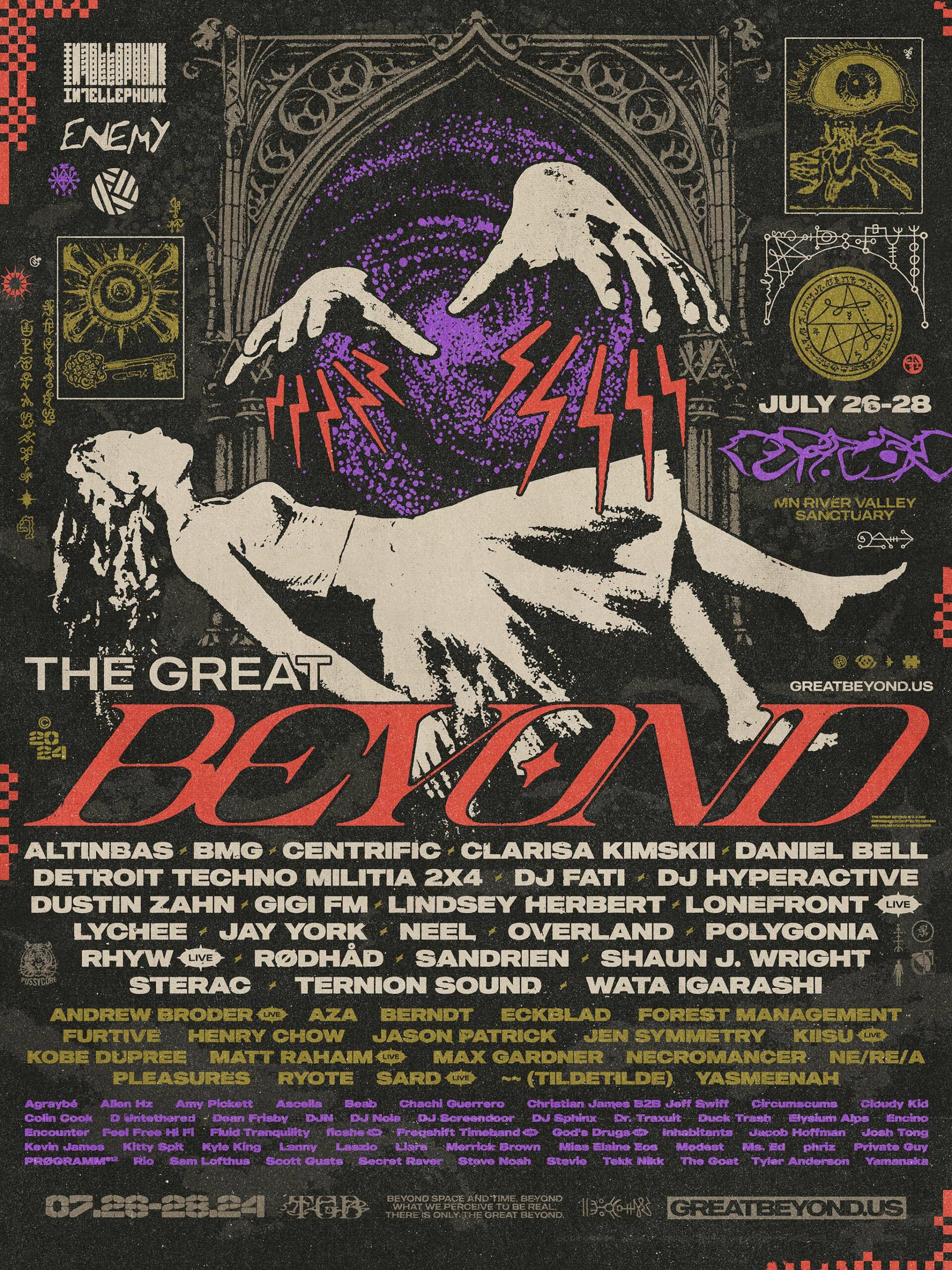 A flyer for Intellephunk's The Great Beyond festival