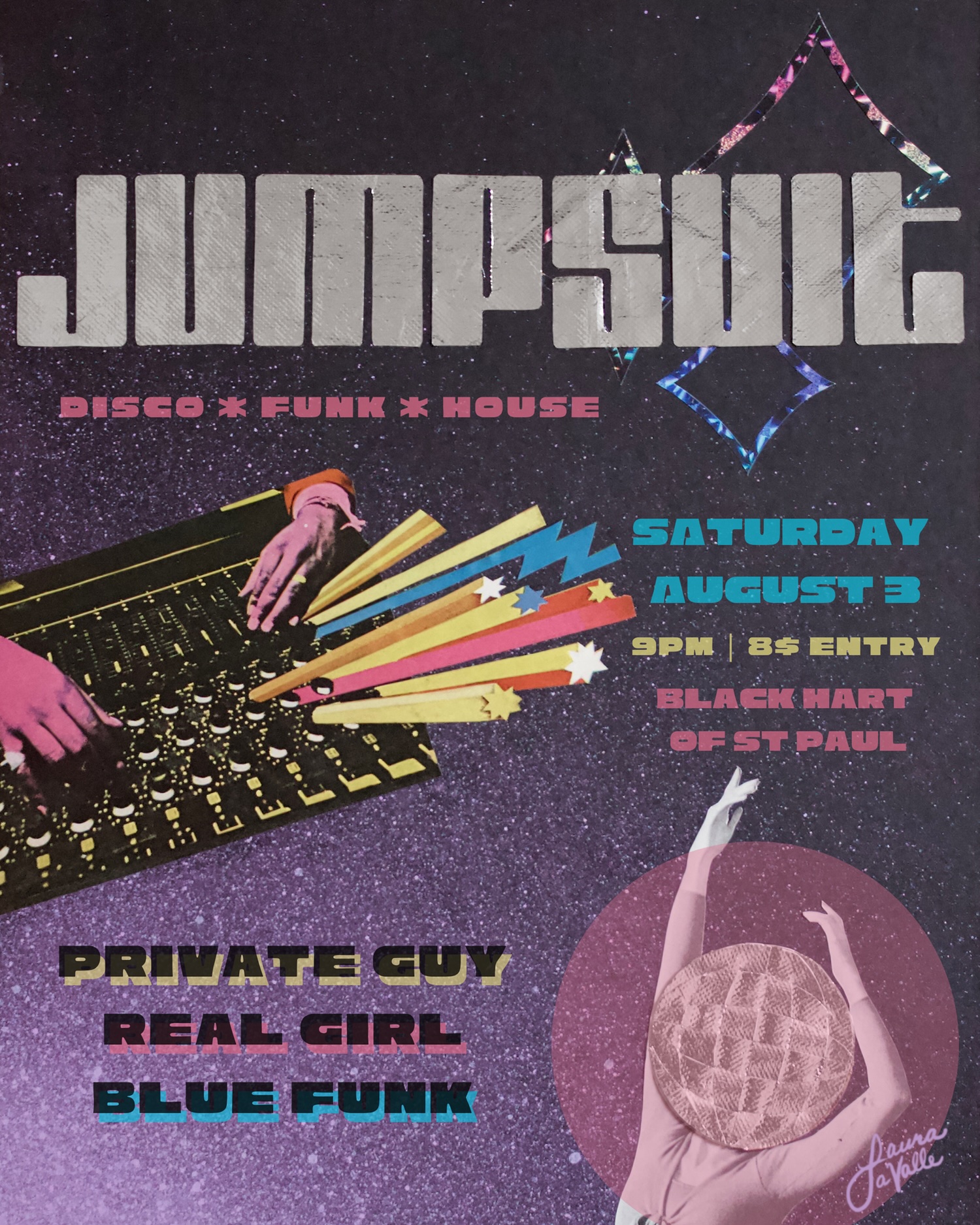 A Jumpsuit flyer at Black Hart of St. Paul