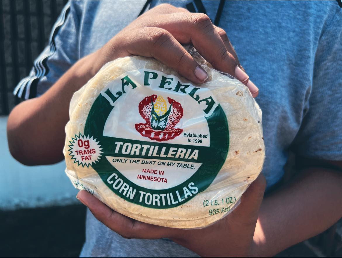 A pack of La Perla's freshly made corn tortillas