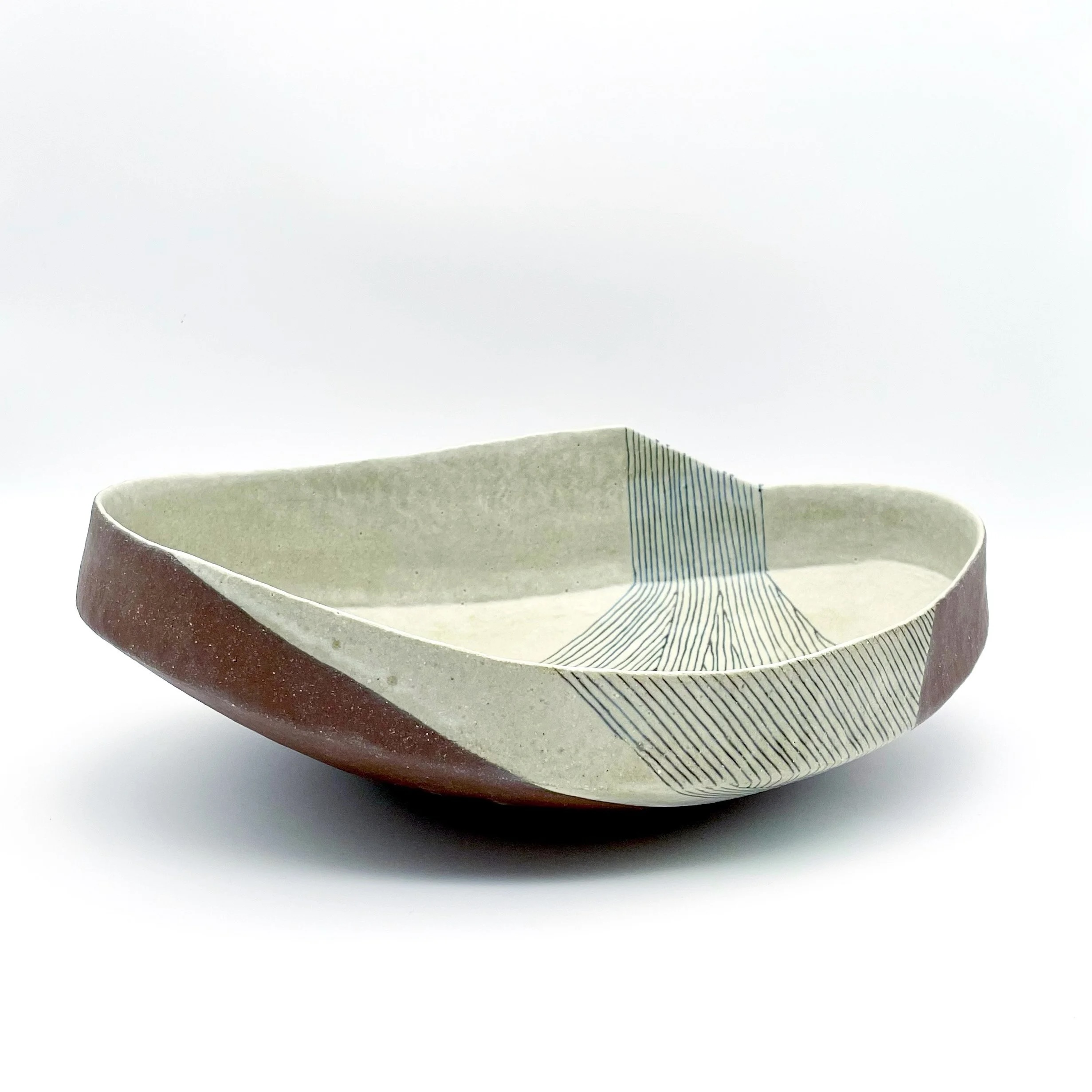 A ceramic bowl made by Liz Pechacek