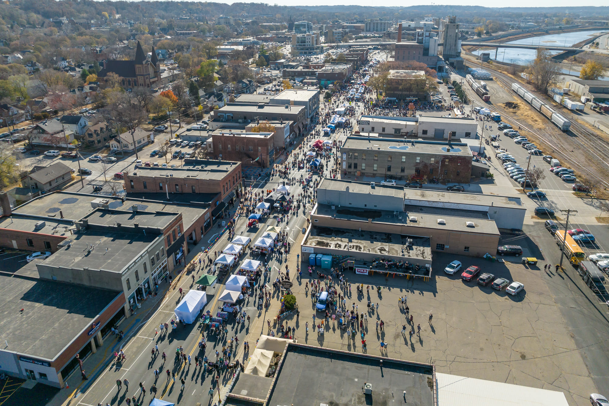 Old Town Mankato during its annual Day of the Dead festival