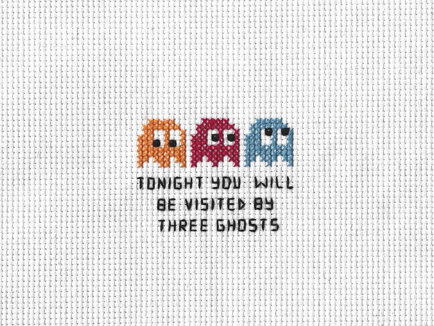 One of the humorous cross-stitch pieces from Third Daughter, Restless Daughter