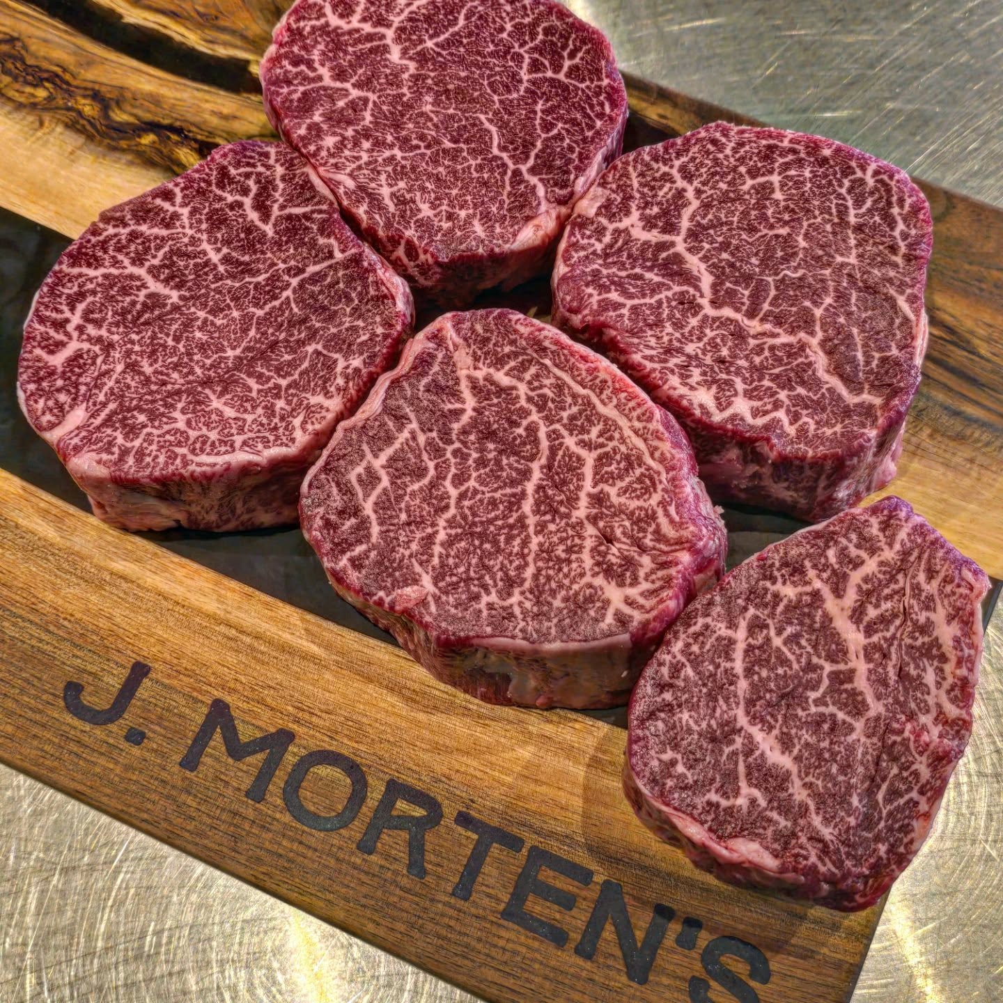 Purebred Australian wagyu filet mignon at J Morten's