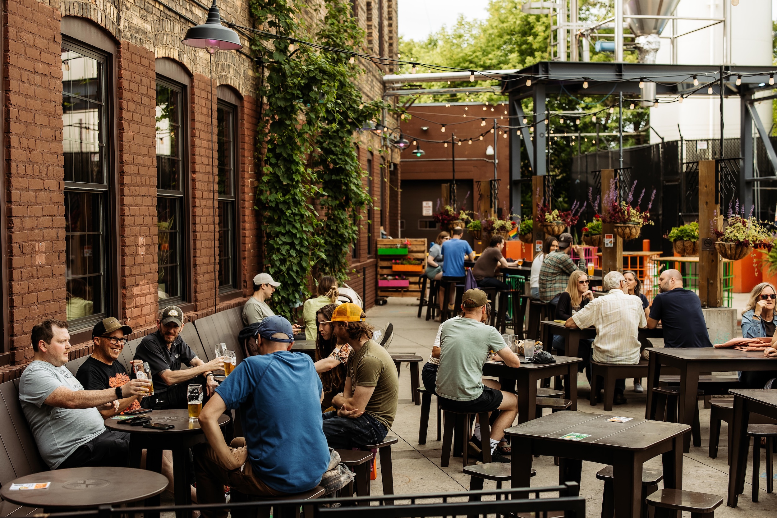 Indeed Brewing's outdoor patio