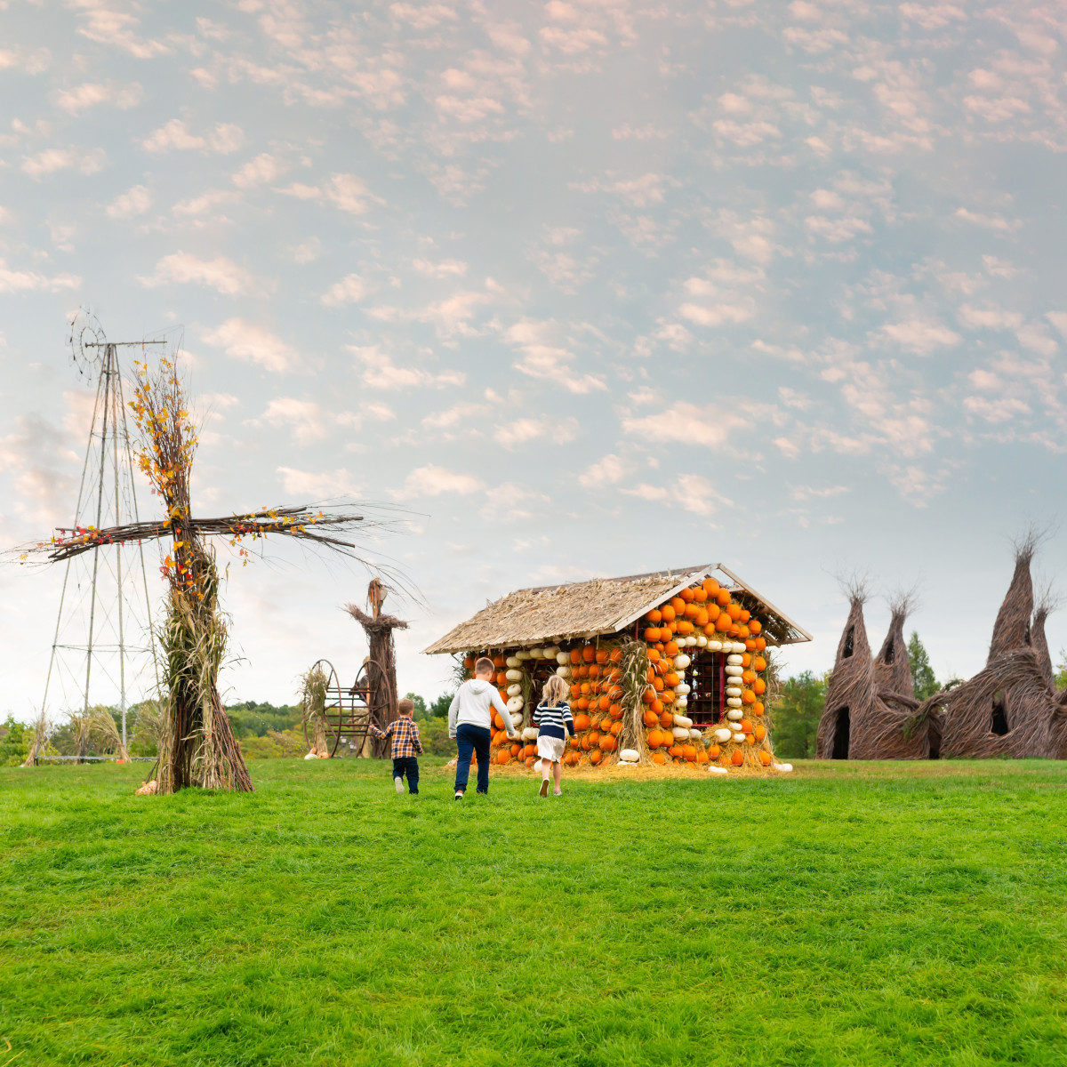 kids at pumpkin patch