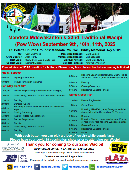 Mendota’s Annual Traditional Wacipi Pow Wow. Explore Minnesota