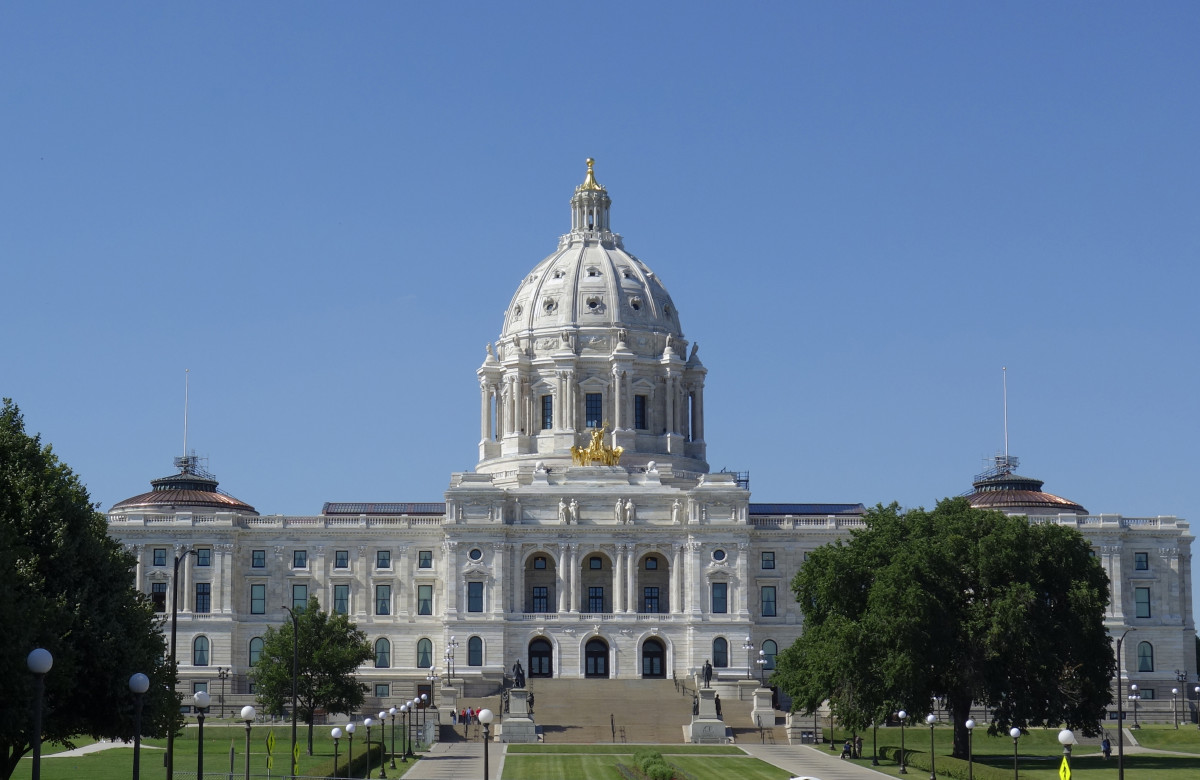 Saint Paul map, capital city of the USA state of Minnesota